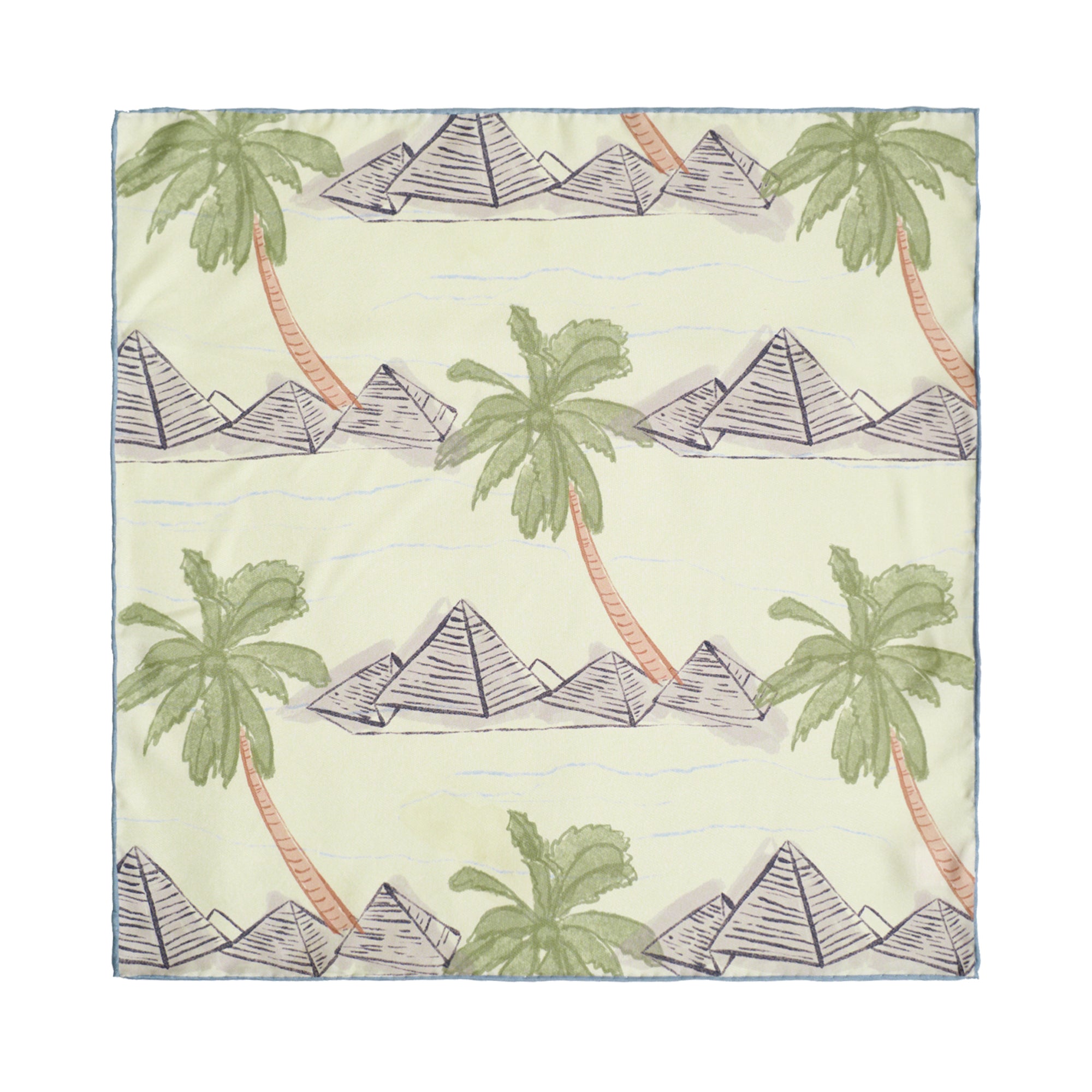 "Little Dix Bay" Silk Pocket Square