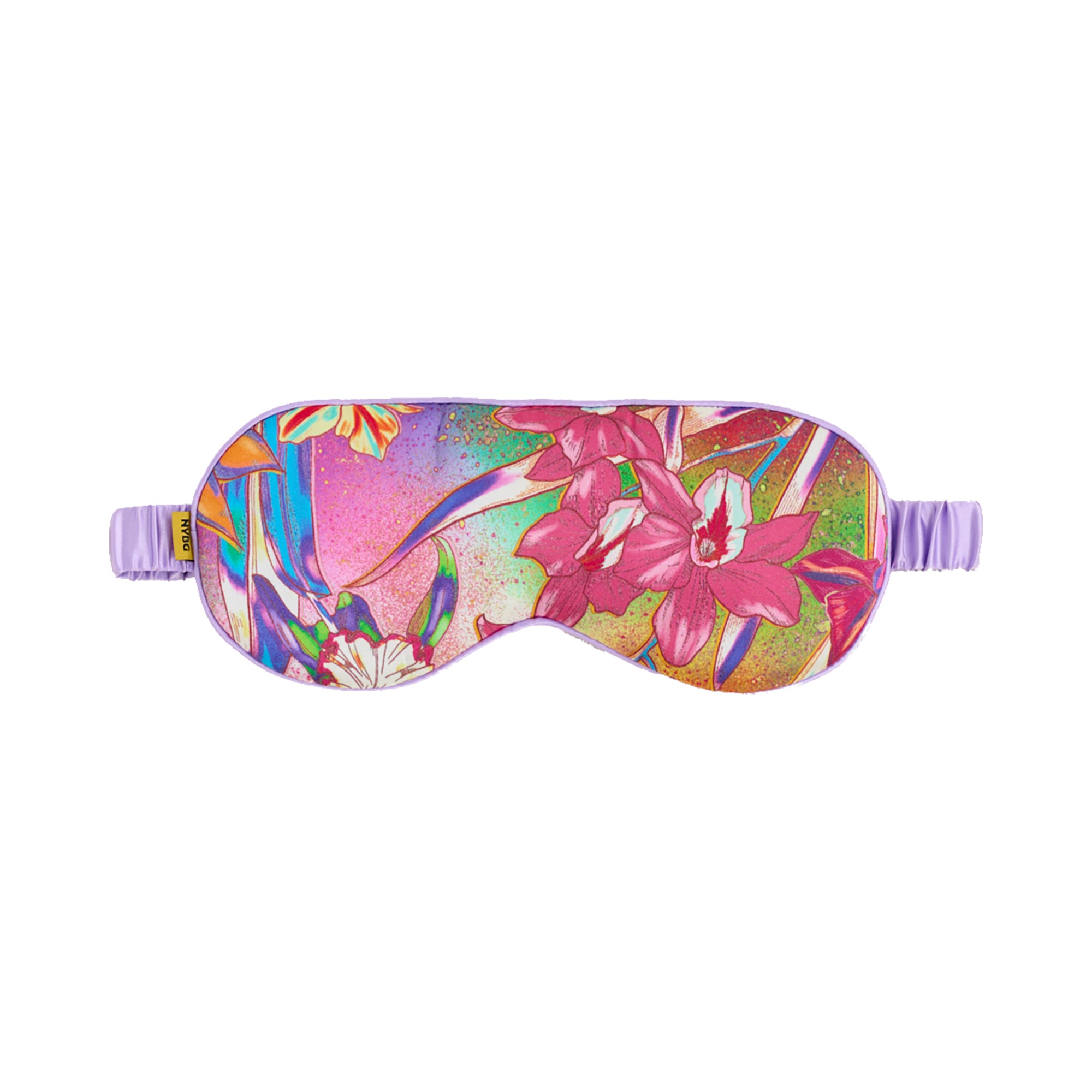 LOST PATTERN X NYBG " Orchid Neon" Silk Eye Mask - Purple