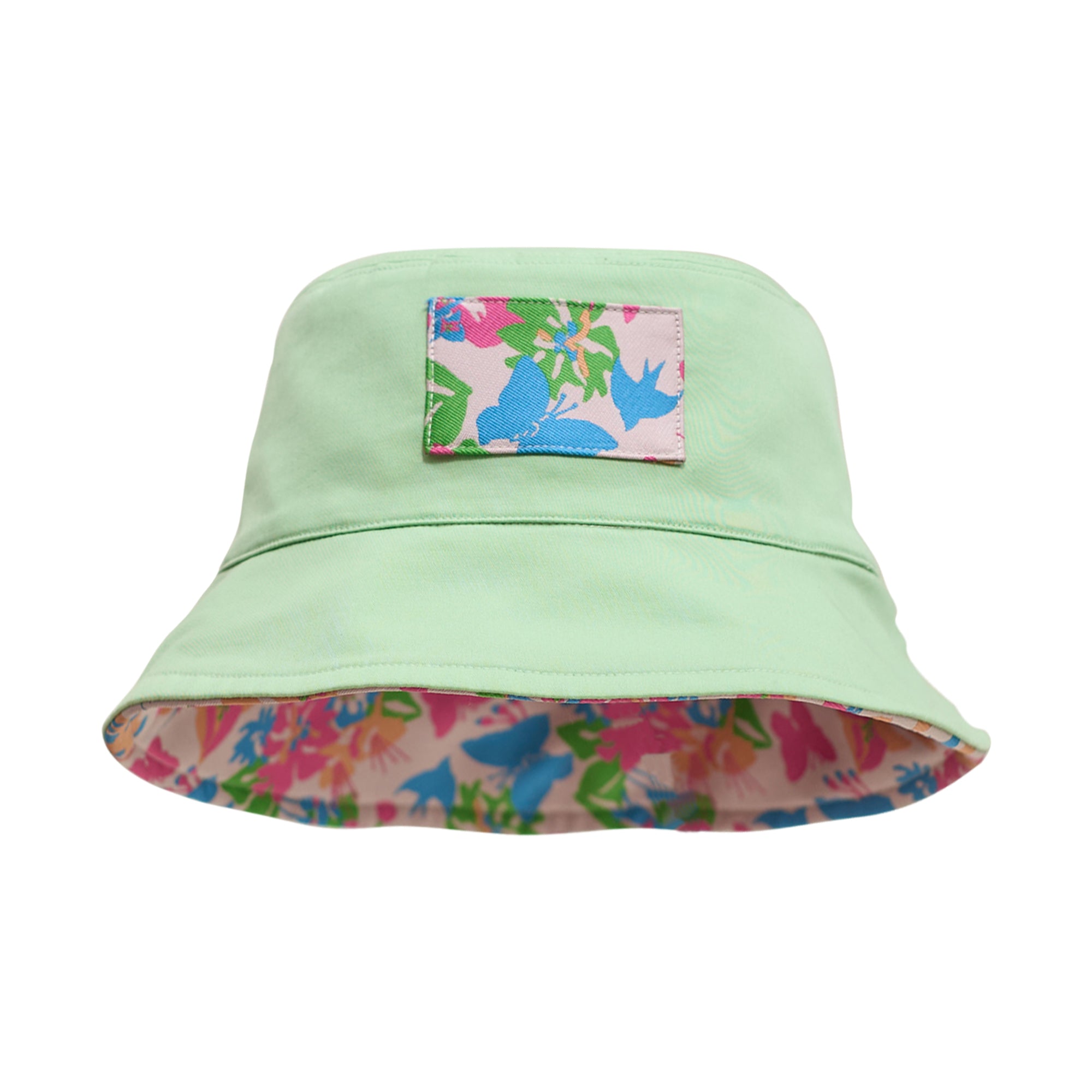 FRIDA X LOST PATTERN "Frida's Garden" Jacquard Reversible Bucket Hat - Green - Green - LOST PATTERN Hats