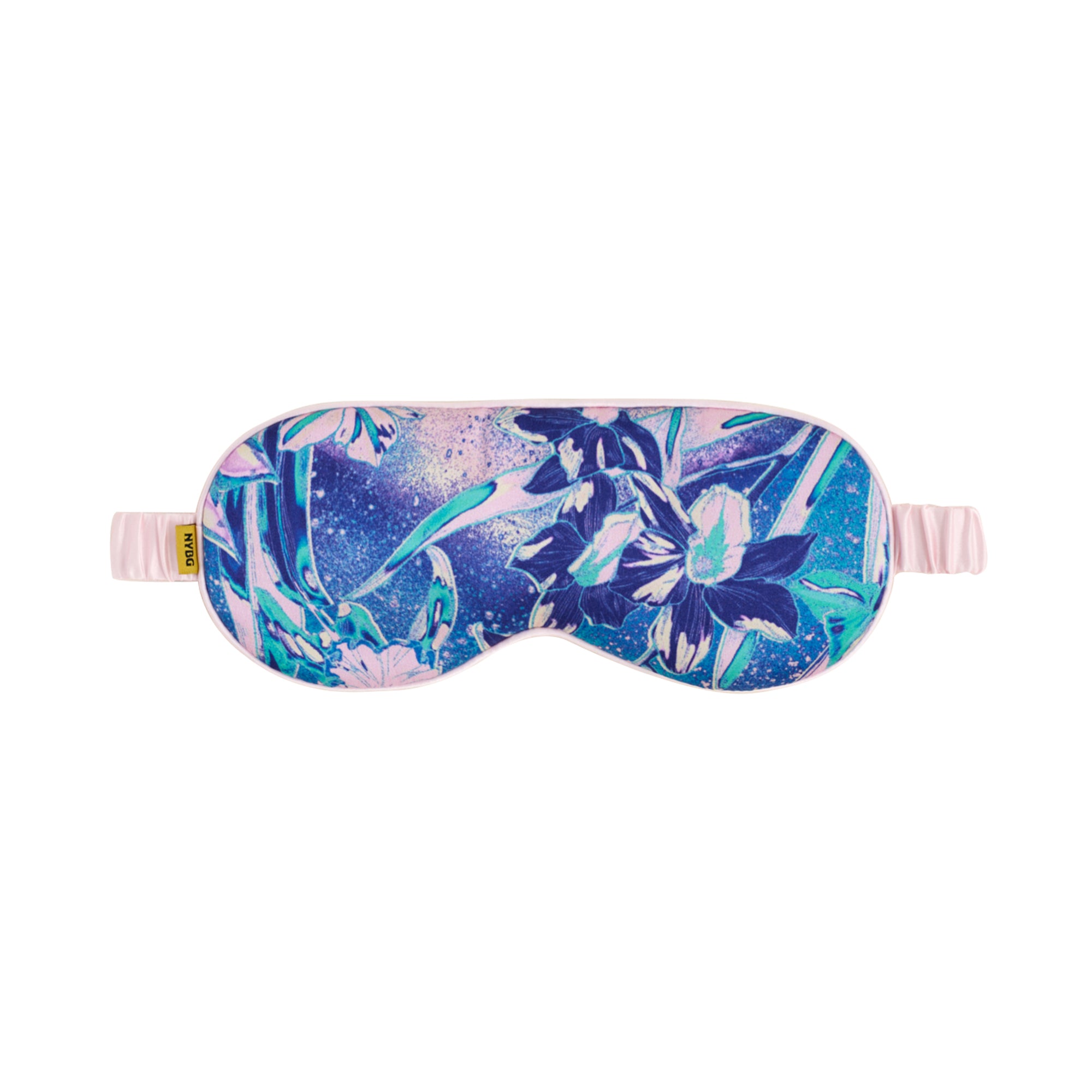 LOST PATTERN X NYBG " Orchid Neon" Silk Eye Mask - Pink