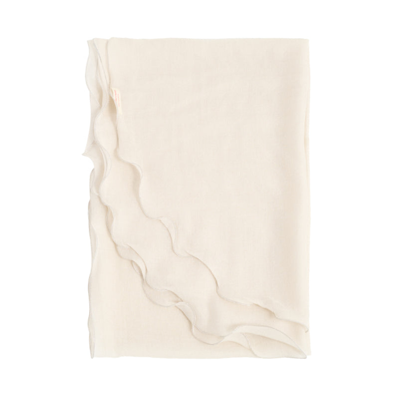 Silver Wave Cashmere Shawl - Beige