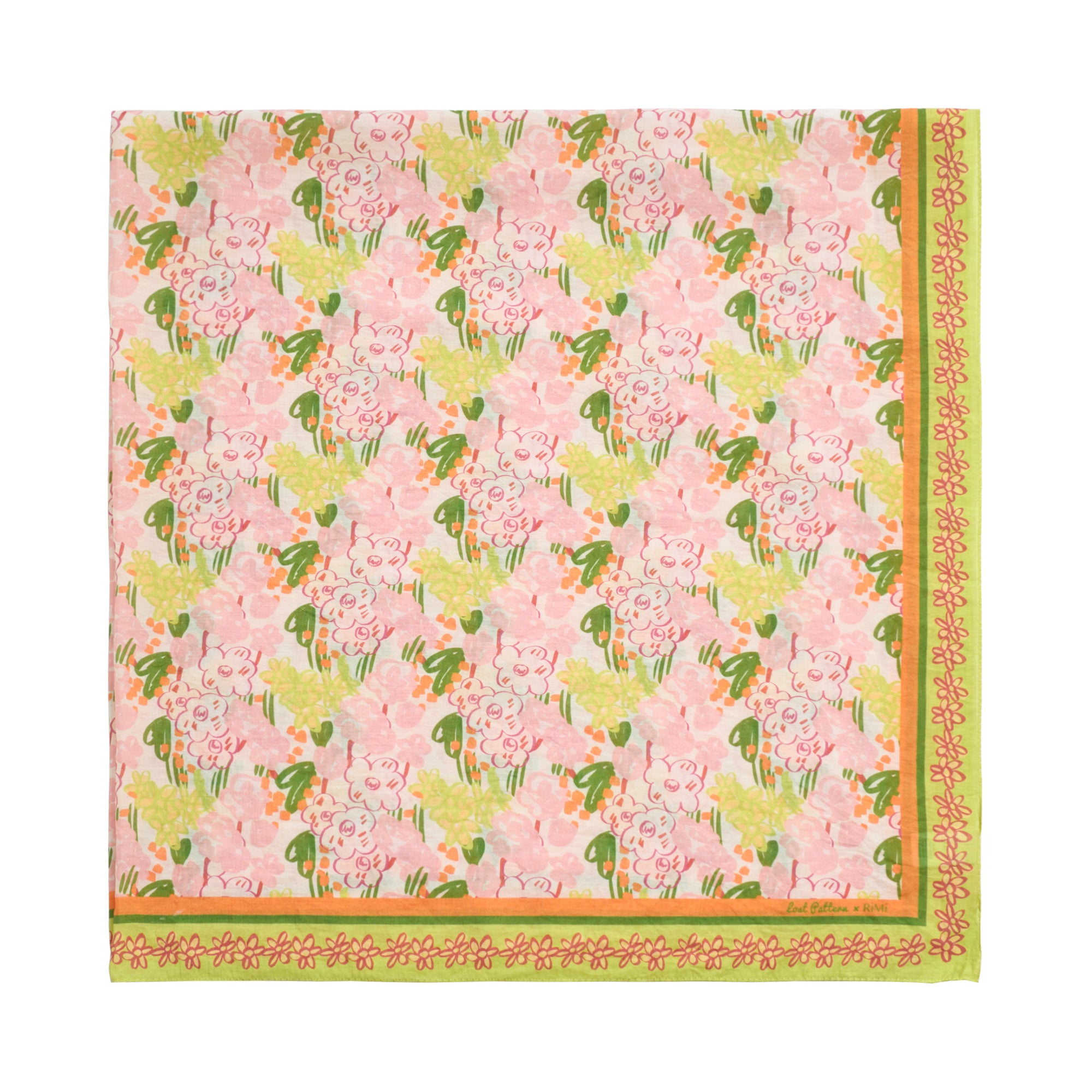 "Le Jardin" Beach Sarong Wrap - Pastel Blush