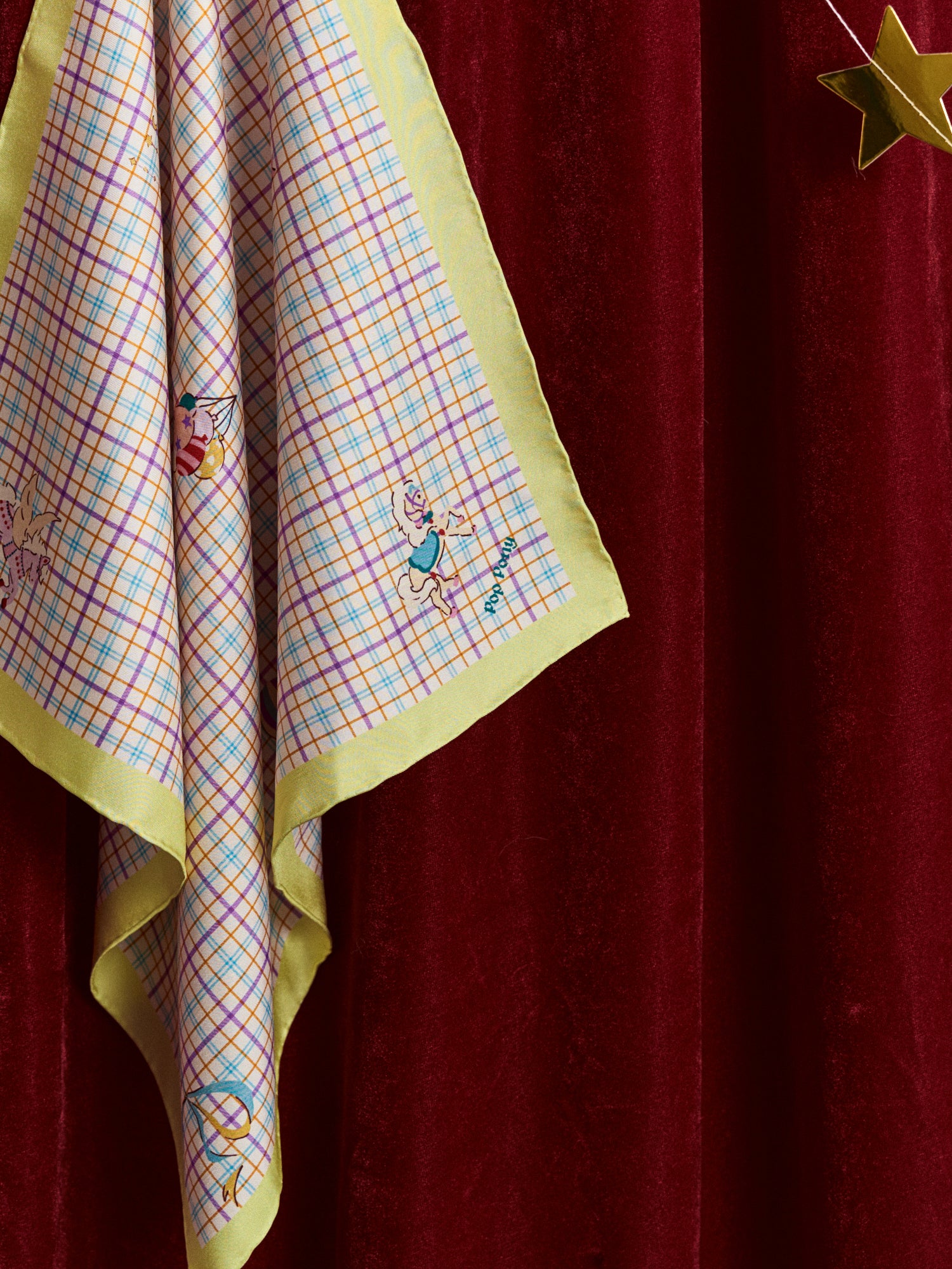 "Pop Pony" Silk Bandana - Yellow