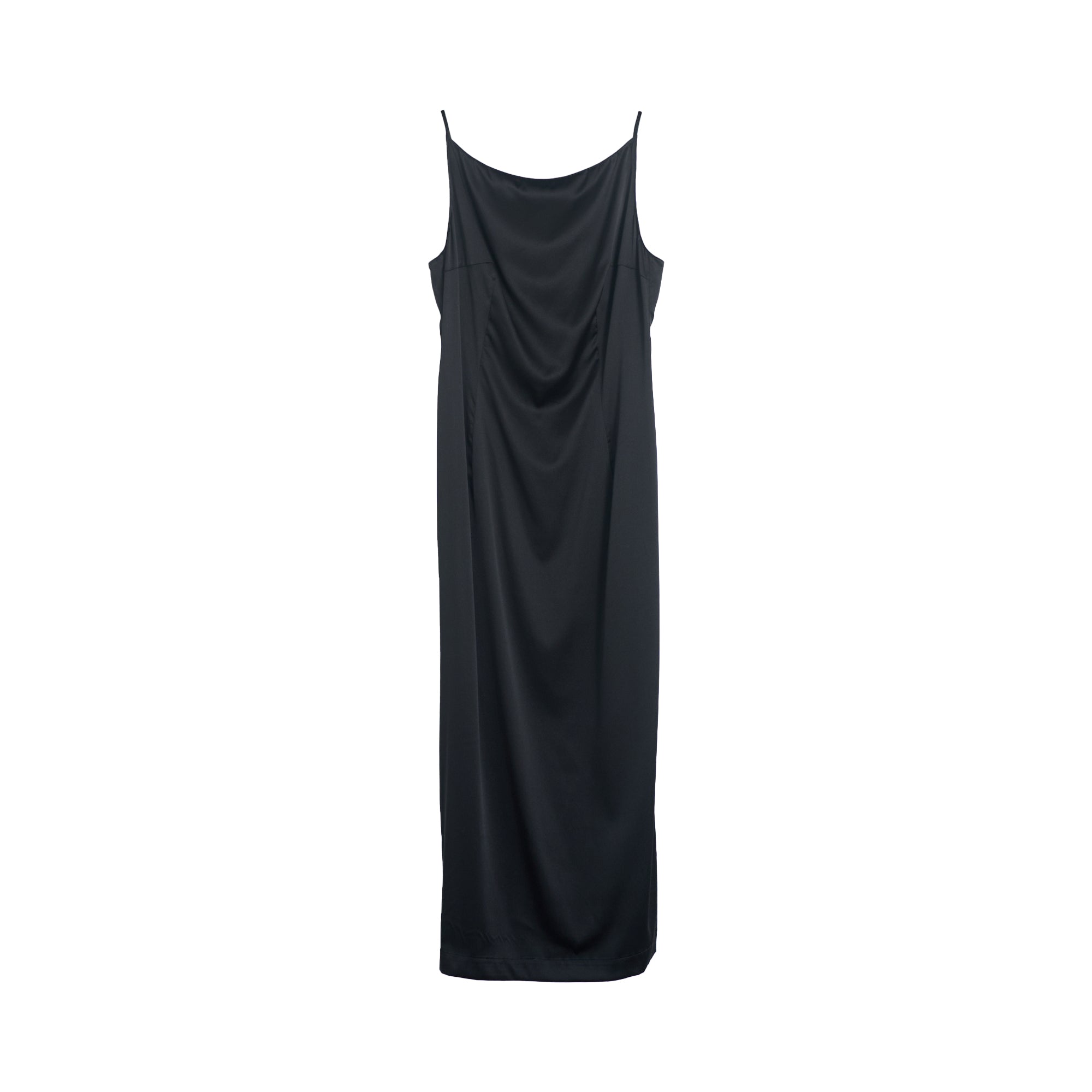 Silk Slip Maxi Dress - Black