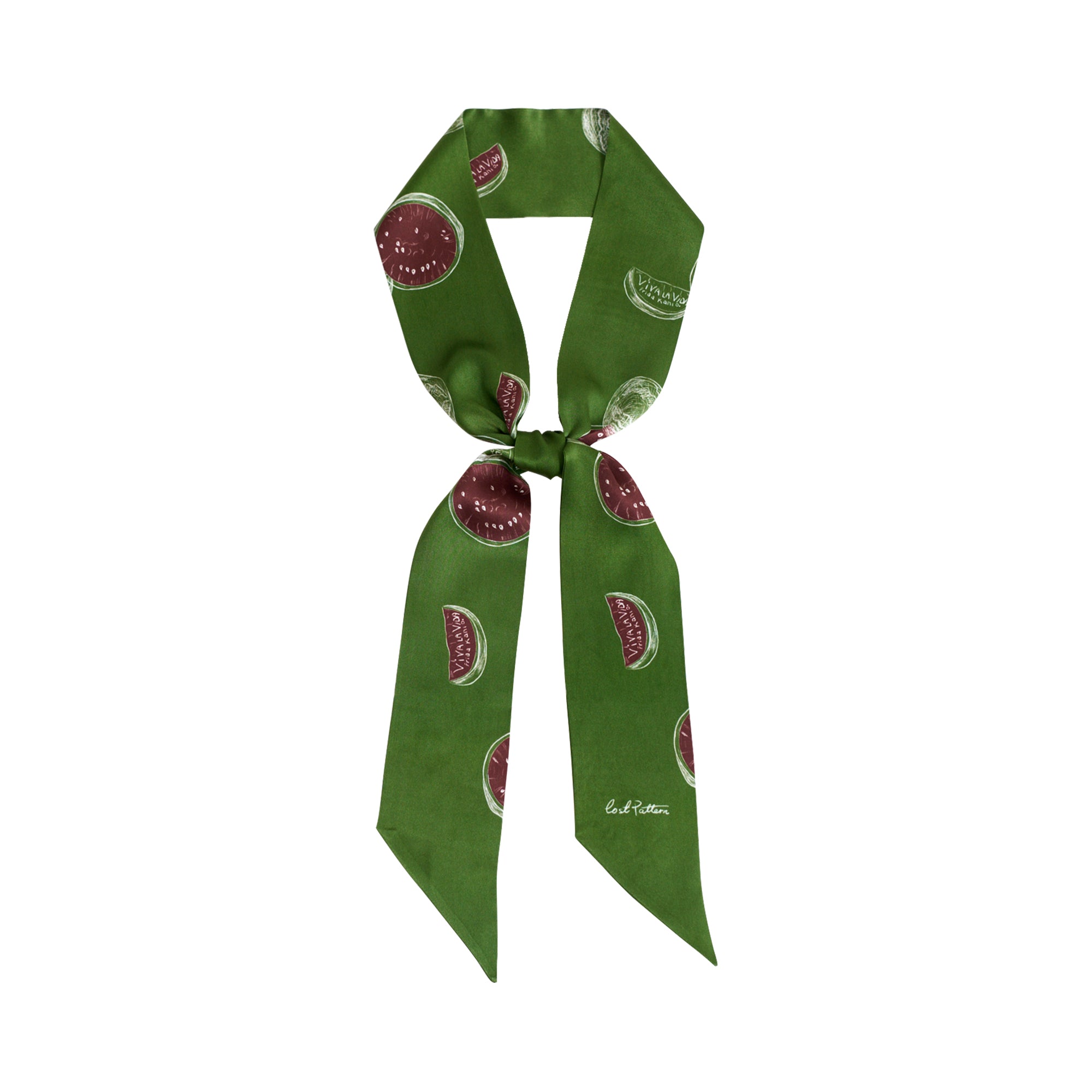 "Viva la Vida" Silk Neck Bow - Olive Green