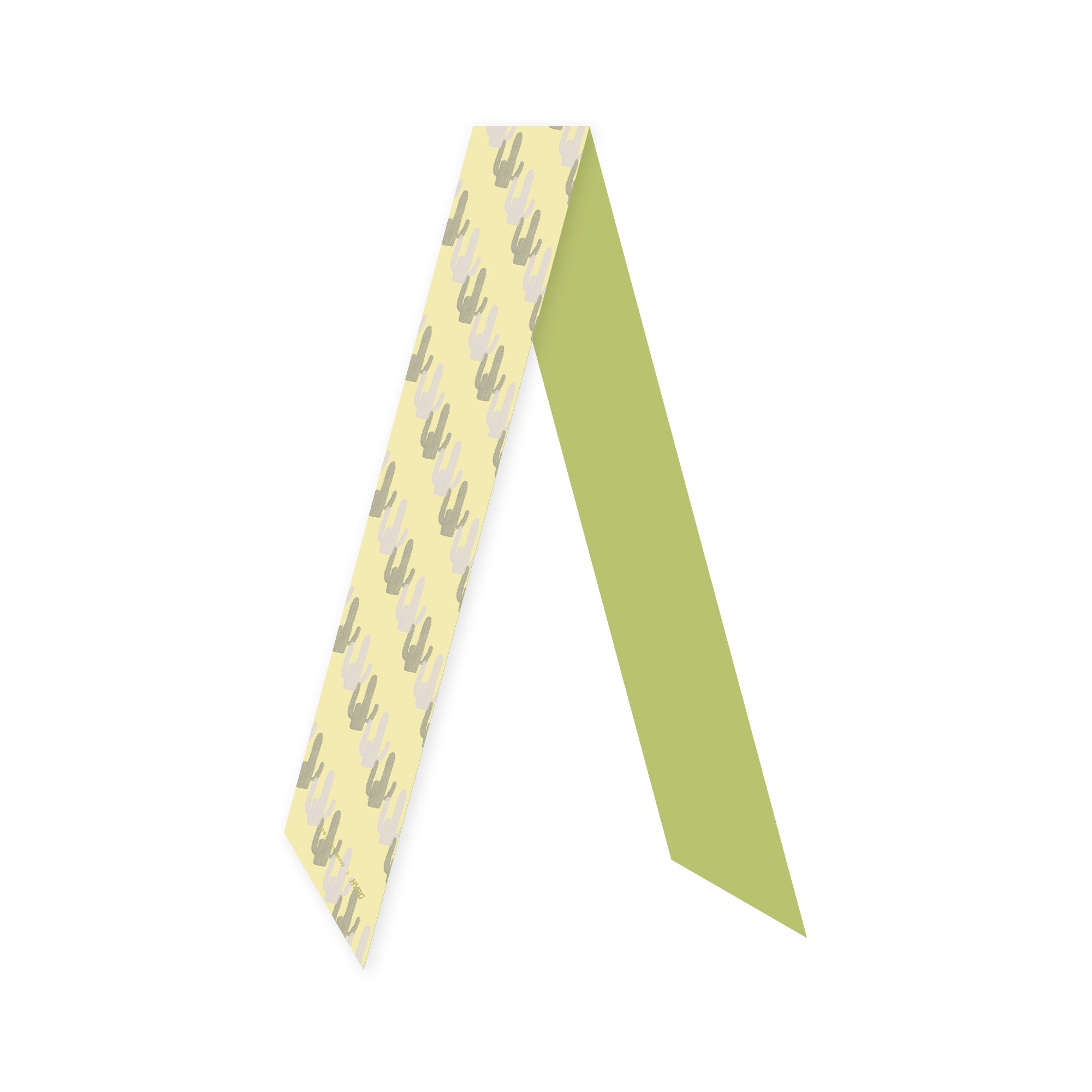 Lost Pattern x NYBG "Oasis Charms" Silk Skinny Scarf - Green