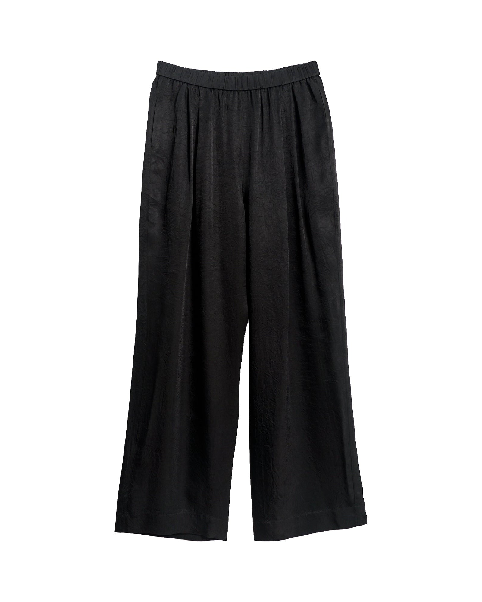 "Beach Blossom" Wide-Leg Palazzo Pants - Black - S - LOST PATTERN Pants
