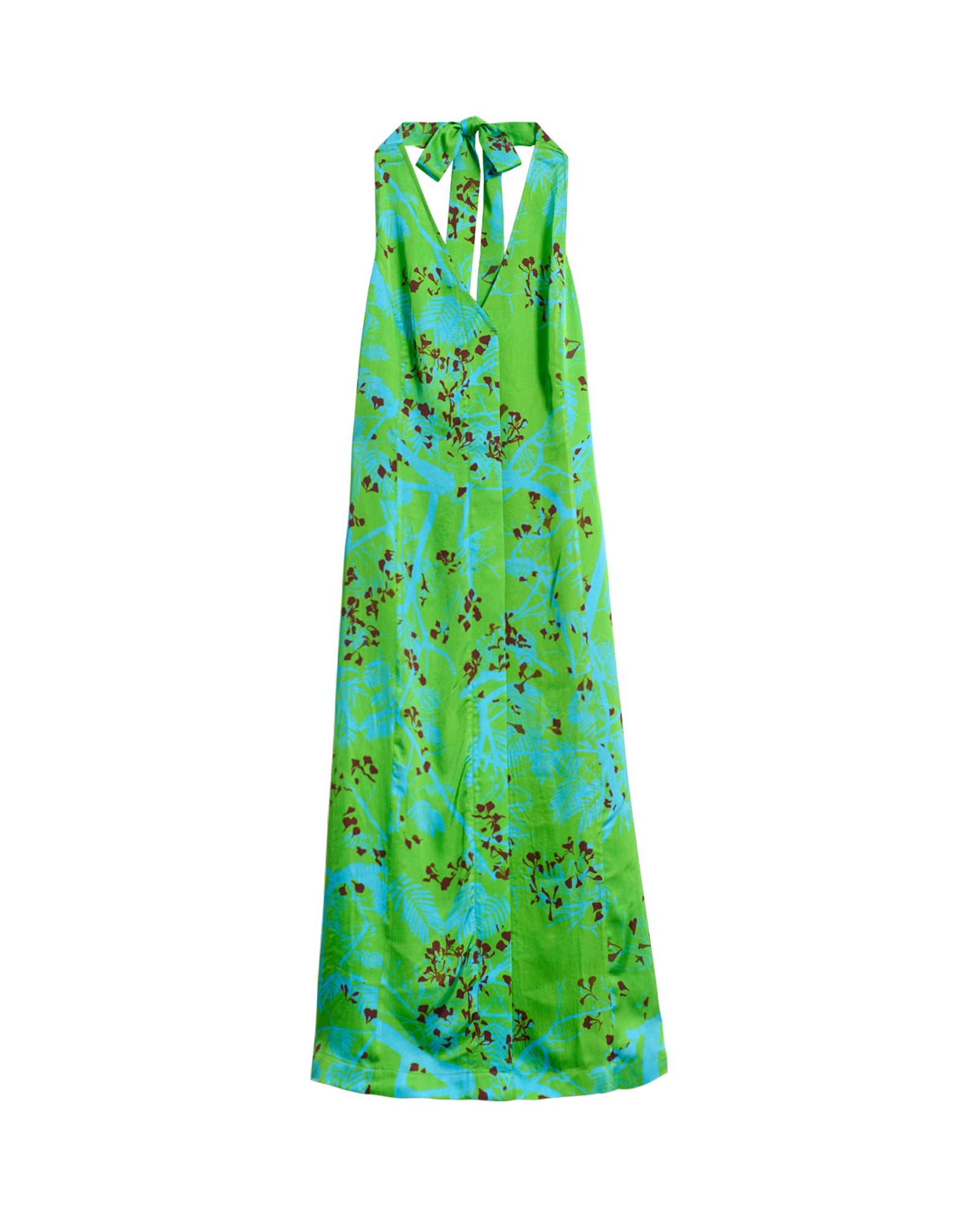 "Coco Dream" Halter Midi Dress - Green - S - LOST PATTERN Dress