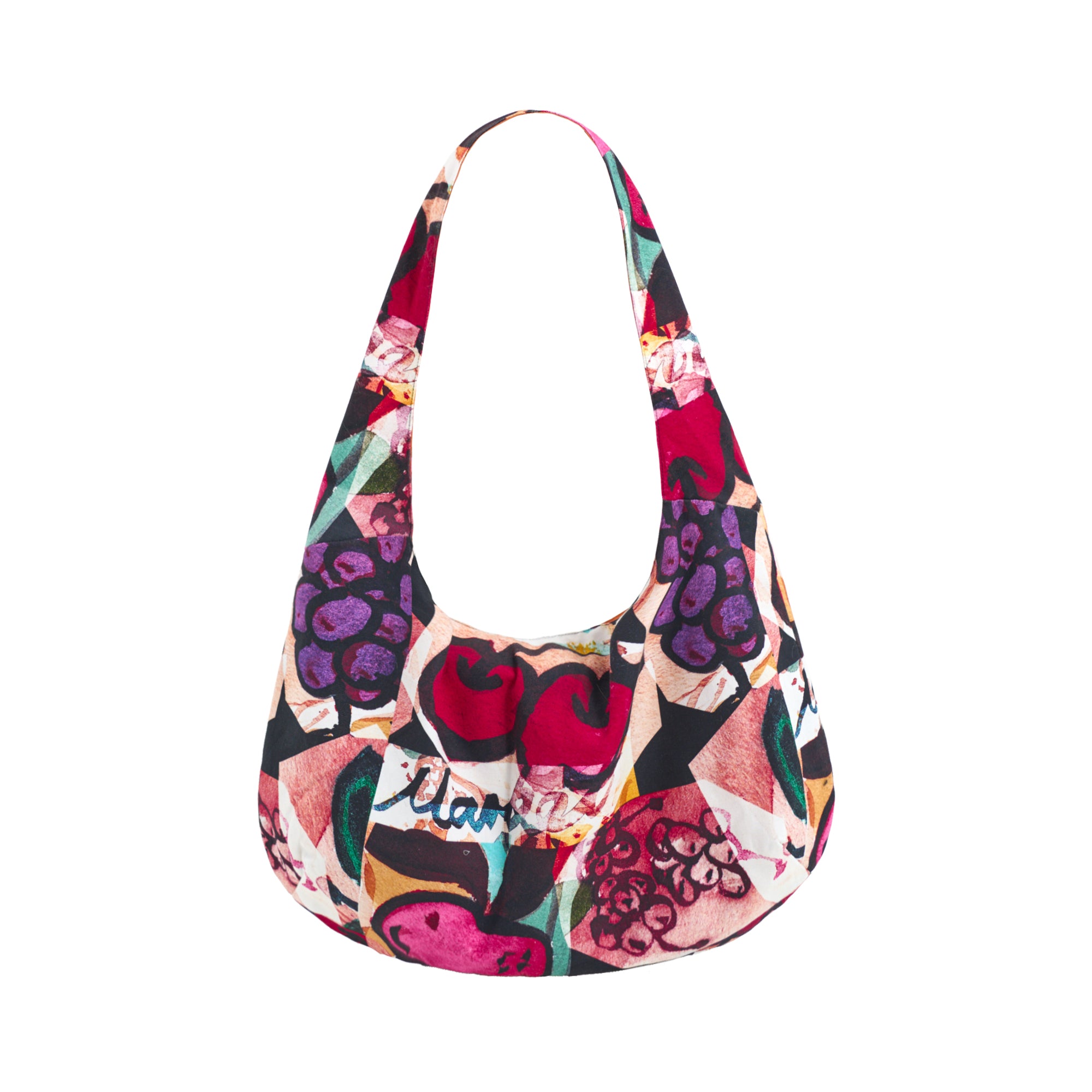 "Lost Cherries" Cotton Shoulder Bag