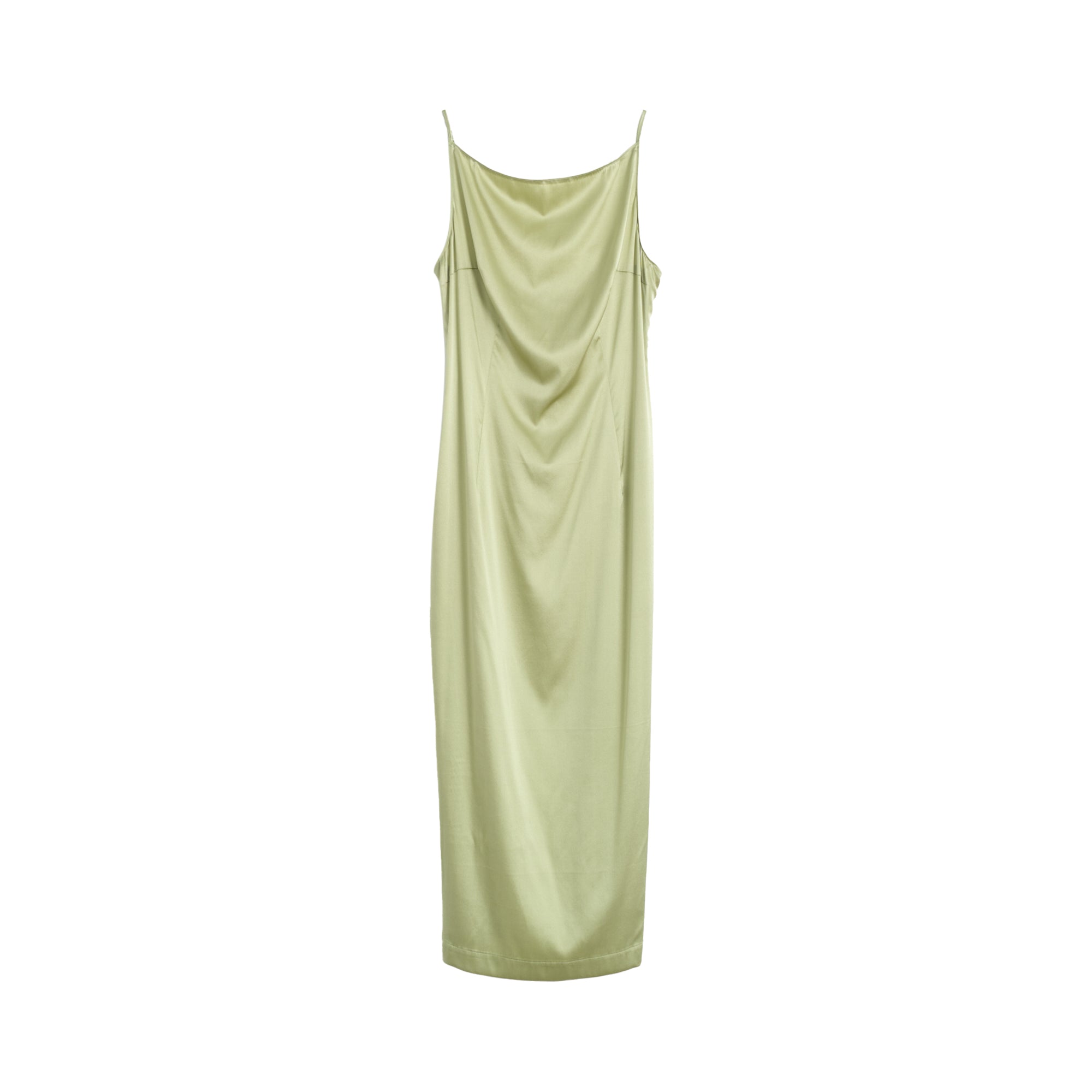 Silk Slip Maxi Dress - Green