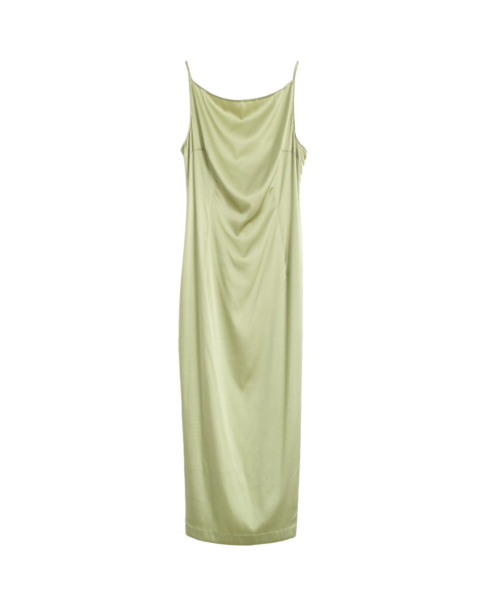 Silk Slip Maxi Dress - Green