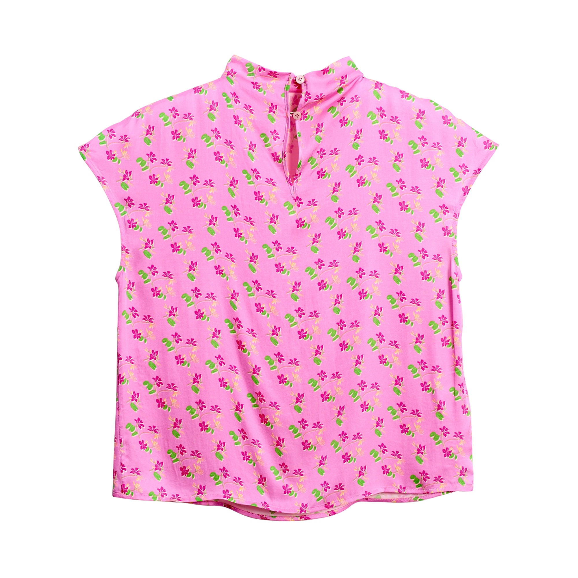 "Beach Blossom" Satin Top - S - LOST PATTERN TOP
