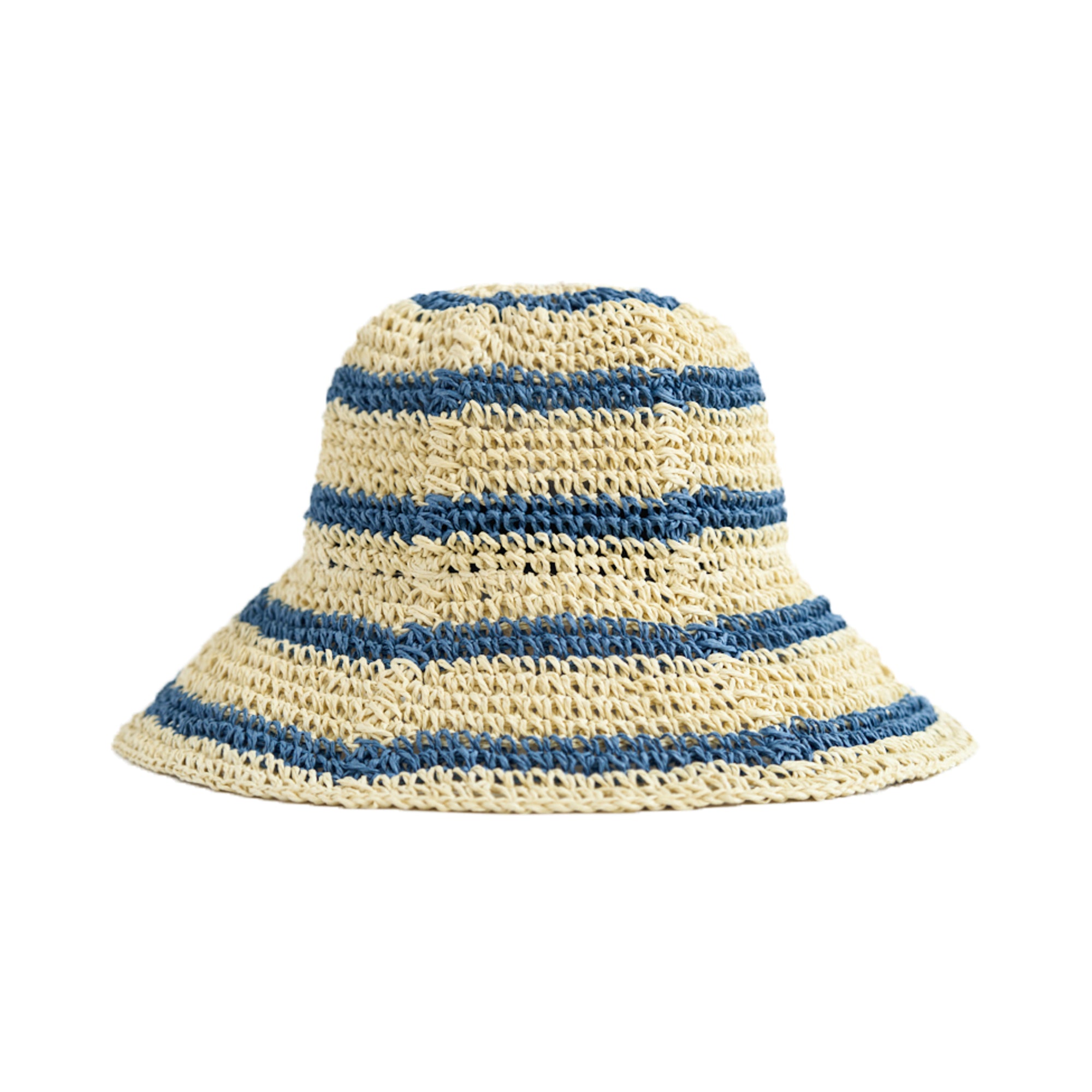 "Linea" Soft Packable Straw Hat - Navy