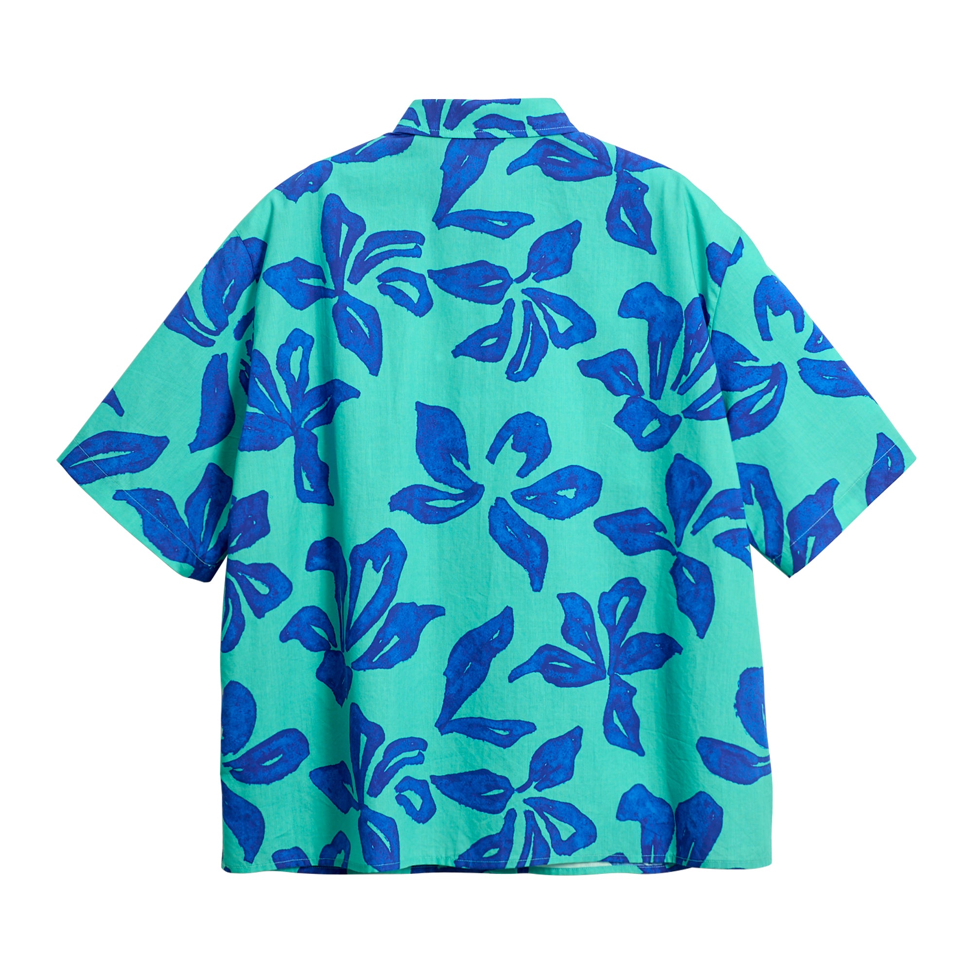 "Tropical Bliss" Oversized Hawaii Shirt - Ocean Blue - S - LOST PATTERN Shirt