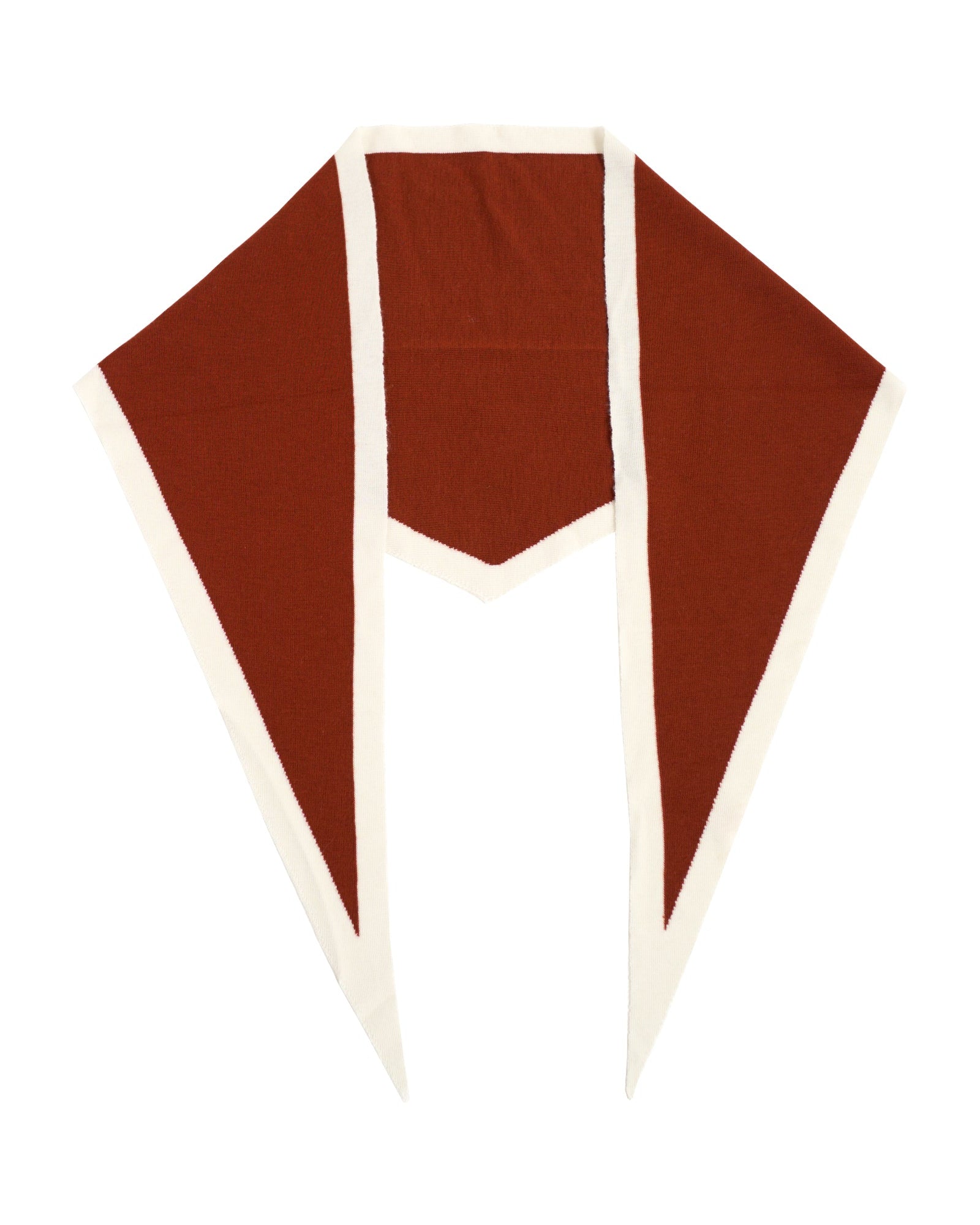 "Triangle Frame" Cashmere Triangle Scarf - Caramel
