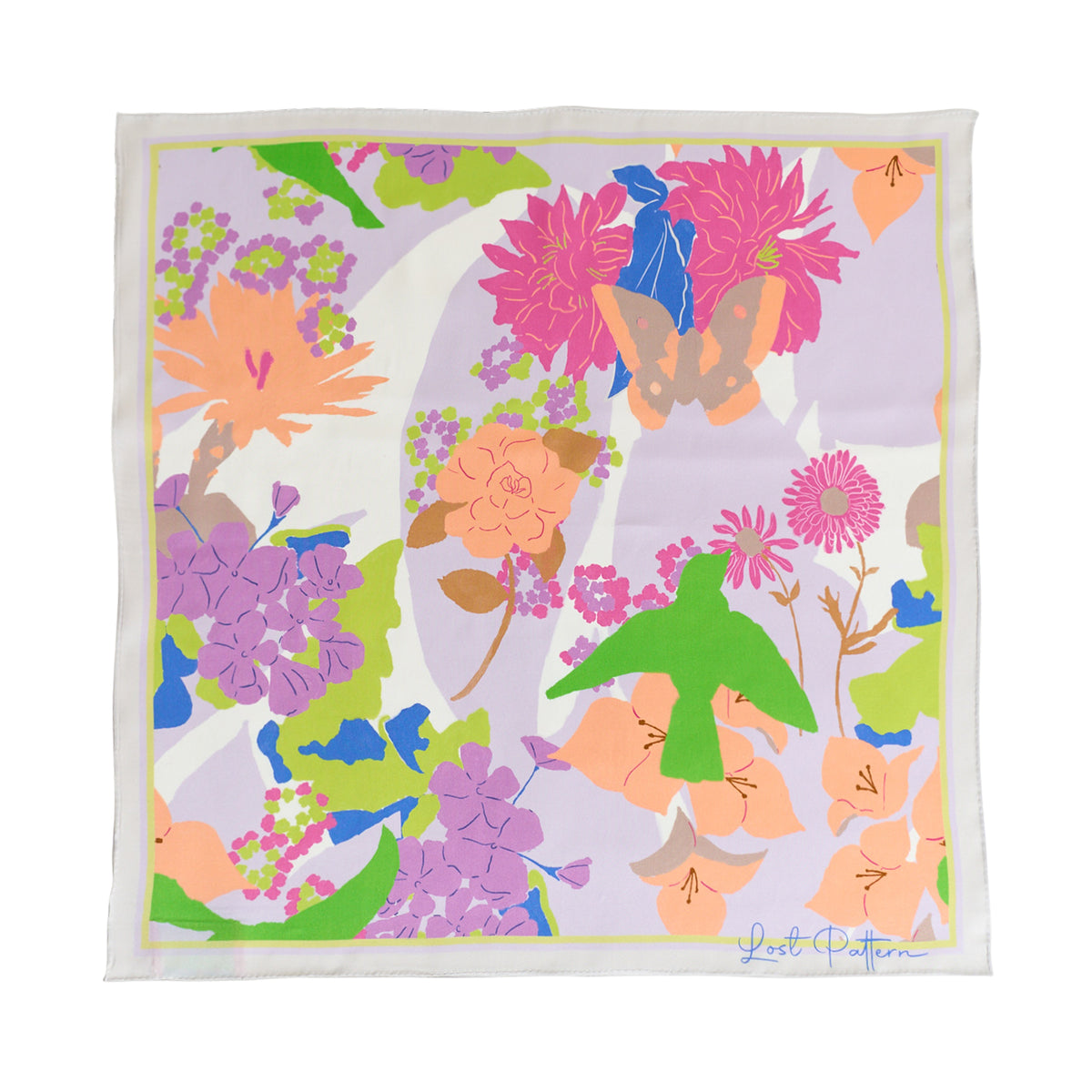 Lost Pattern The Kiss Bandana Silk Scarf