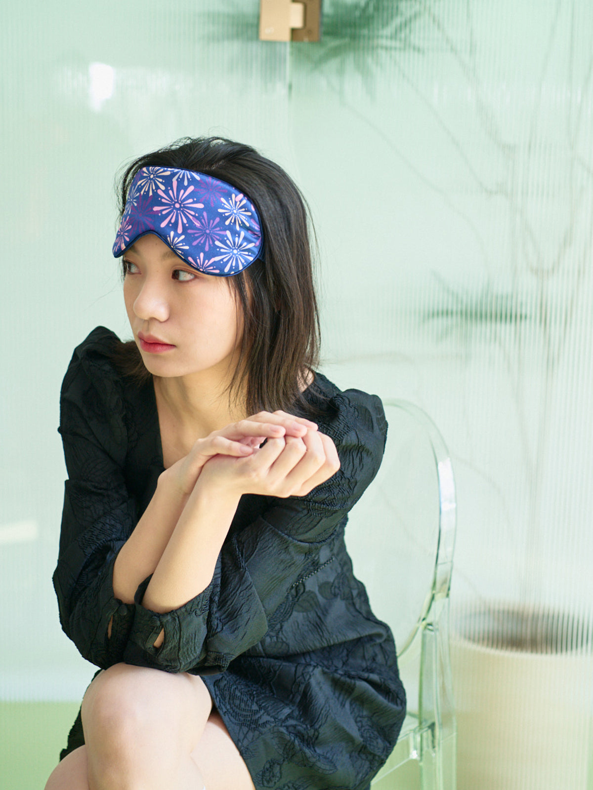 "Fireworks" Silk Sleep Eye Mask - LOST PATTERN Eye Masks