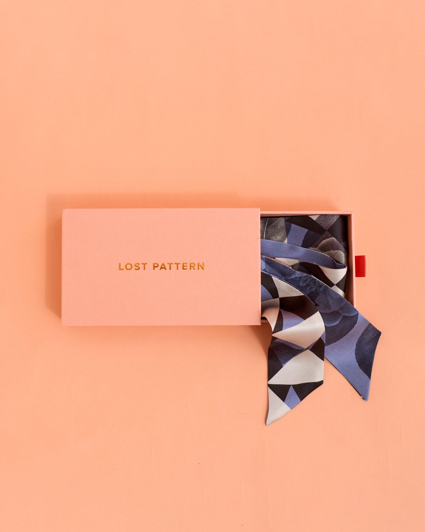 "Prism" Silk Skinny Scarf - blue