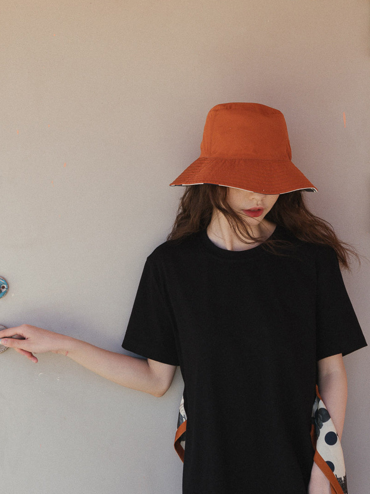"Noir Floral" Reversible Bucket Hat - Black - LOST PATTERN Hats
