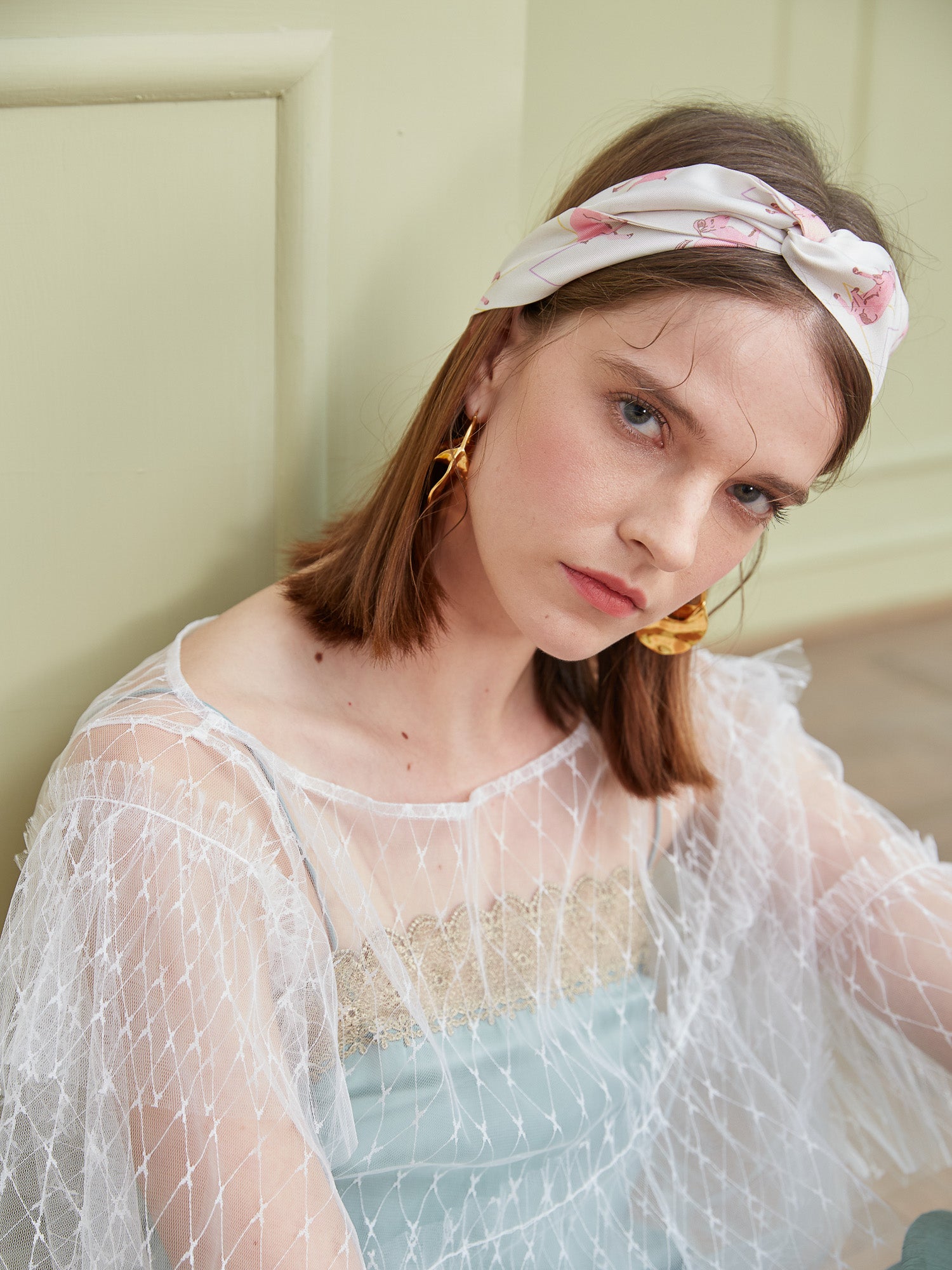"Antelope" Silk Twill Skinny Scarf - Pink