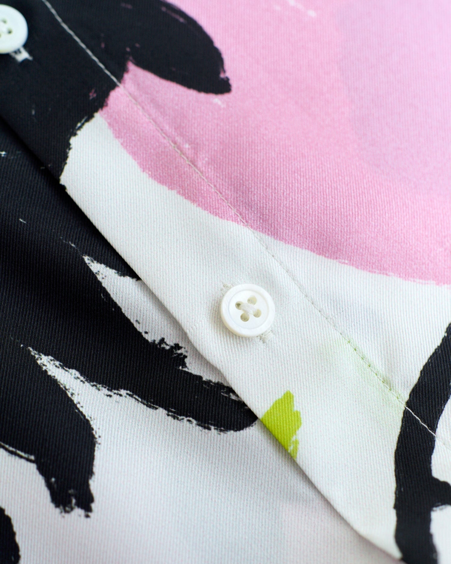"Frida's Dream" Oversized Silk Hawaii Shirt - Pink & Black - XS - LOST PATTERN Shirt