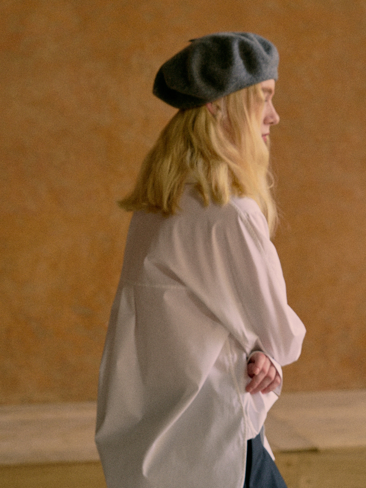 "Bon Chic" Wool Beret - Grey - Grey - LOST PATTERN Cashmere