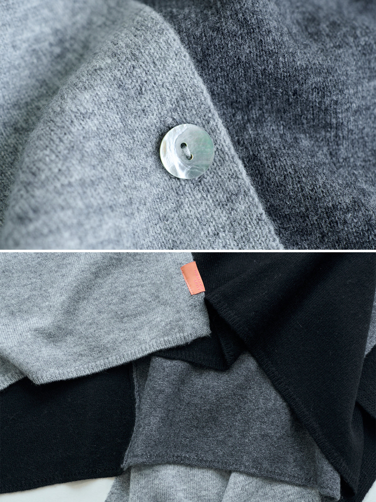 "Lost in Warmth" Luxurious Wool-Cashmere Blend Cape - Grey - Grey - LOST PATTERN Cashmere