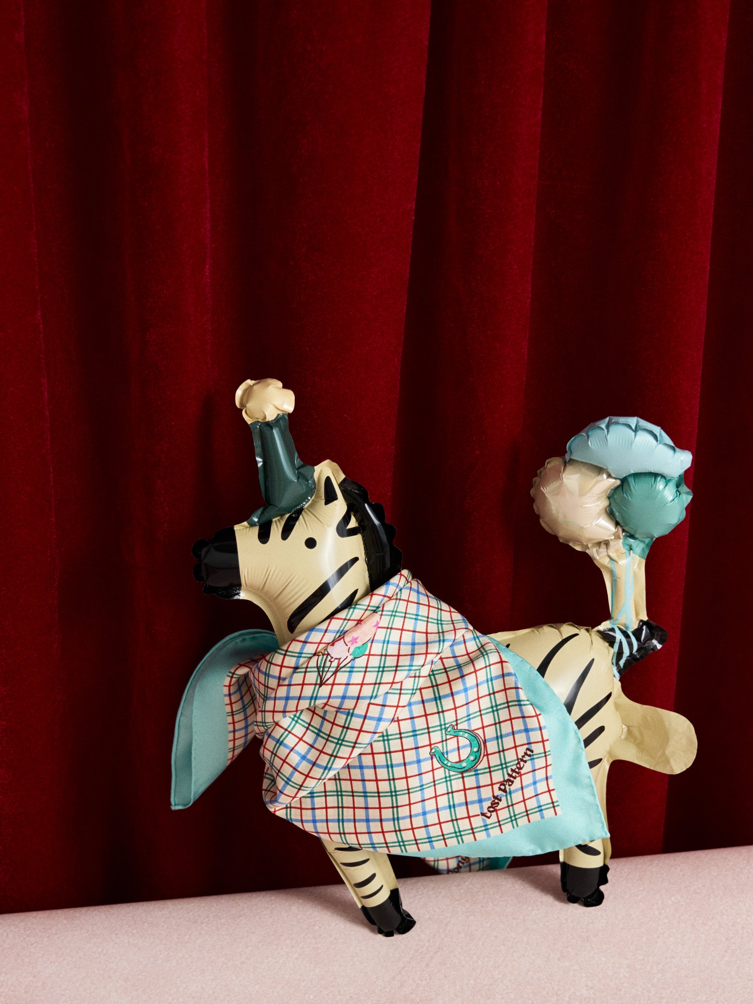 "Pop Pony" Silk Bandana - Lake Blue