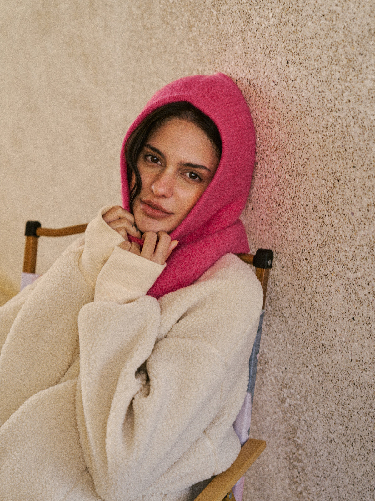 "L'Embrace" Balaclava - Barbie Pink - Barbie Pink - LOST PATTERN Cashmere