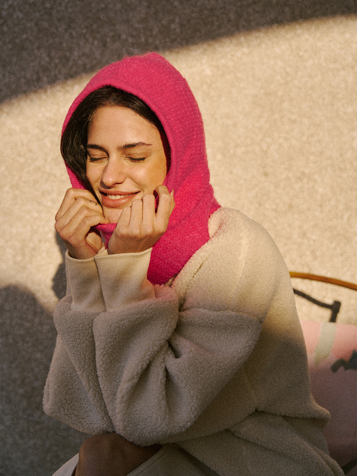"L'Embrace" Balaclava - Barbie Pink - Barbie Pink - LOST PATTERN Cashmere