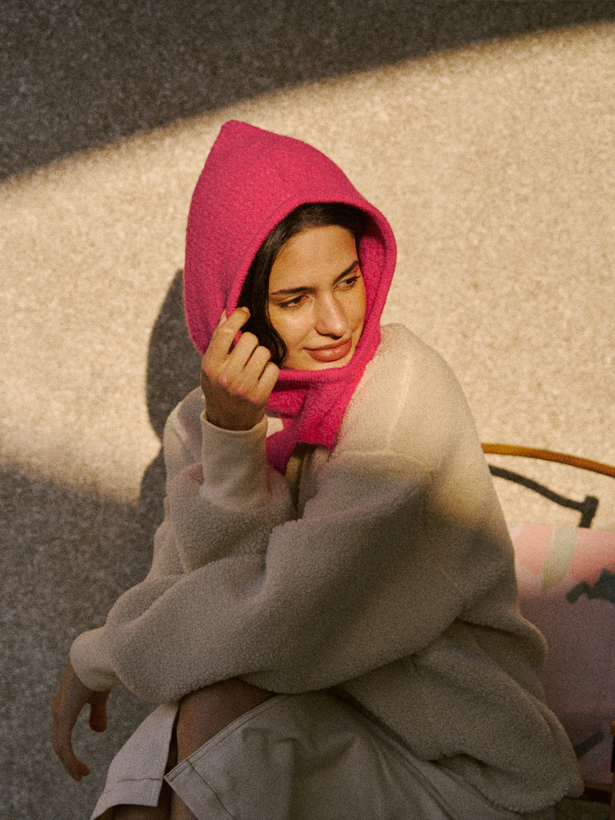 "L'Embrace" Balaclava - Barbie Pink - Barbie Pink - LOST PATTERN Cashmere