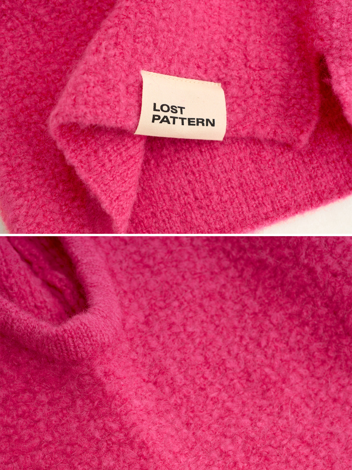 "L'Embrace" Balaclava - Barbie Pink - Barbie Pink - LOST PATTERN Cashmere