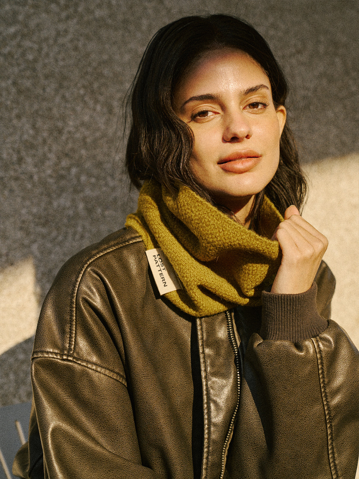 "L'Embrace" Snood Neck Warmer - Mustard Yellow - Mustard Yellow Info - LOST PATTERN Cashmere