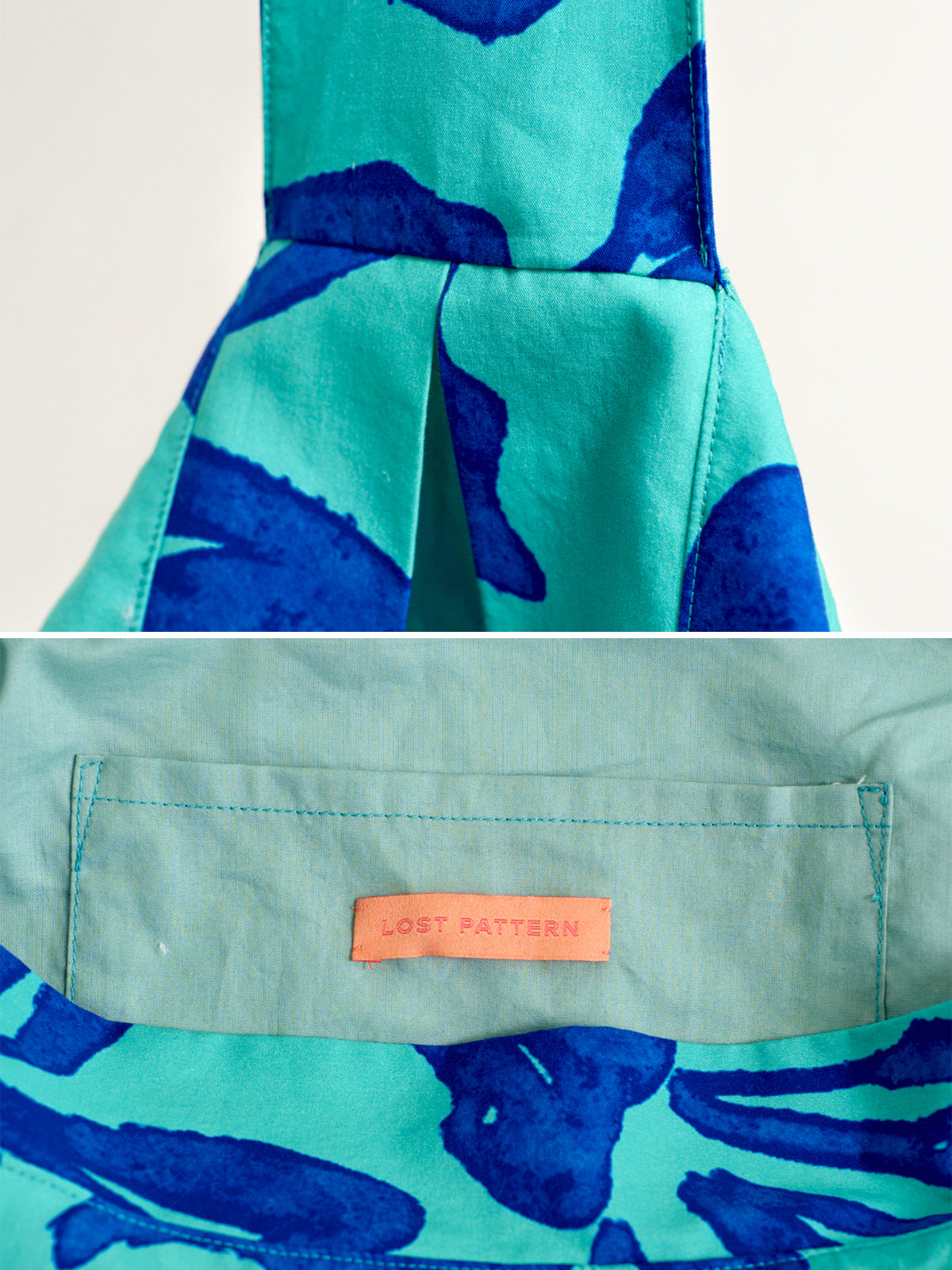 "Tropical Bliss" Hobo Crossbody Bag - Ocean Blue - Ocean Blue - LOST PATTERN Tote Bag