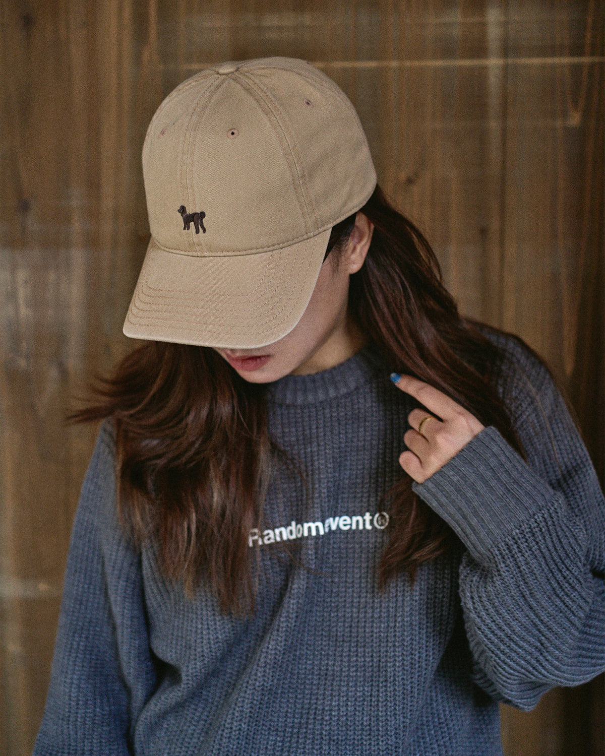 "Pan Pan" Baseball Cap - Light Khaki - Light Khaki - LOST PATTERN Hats