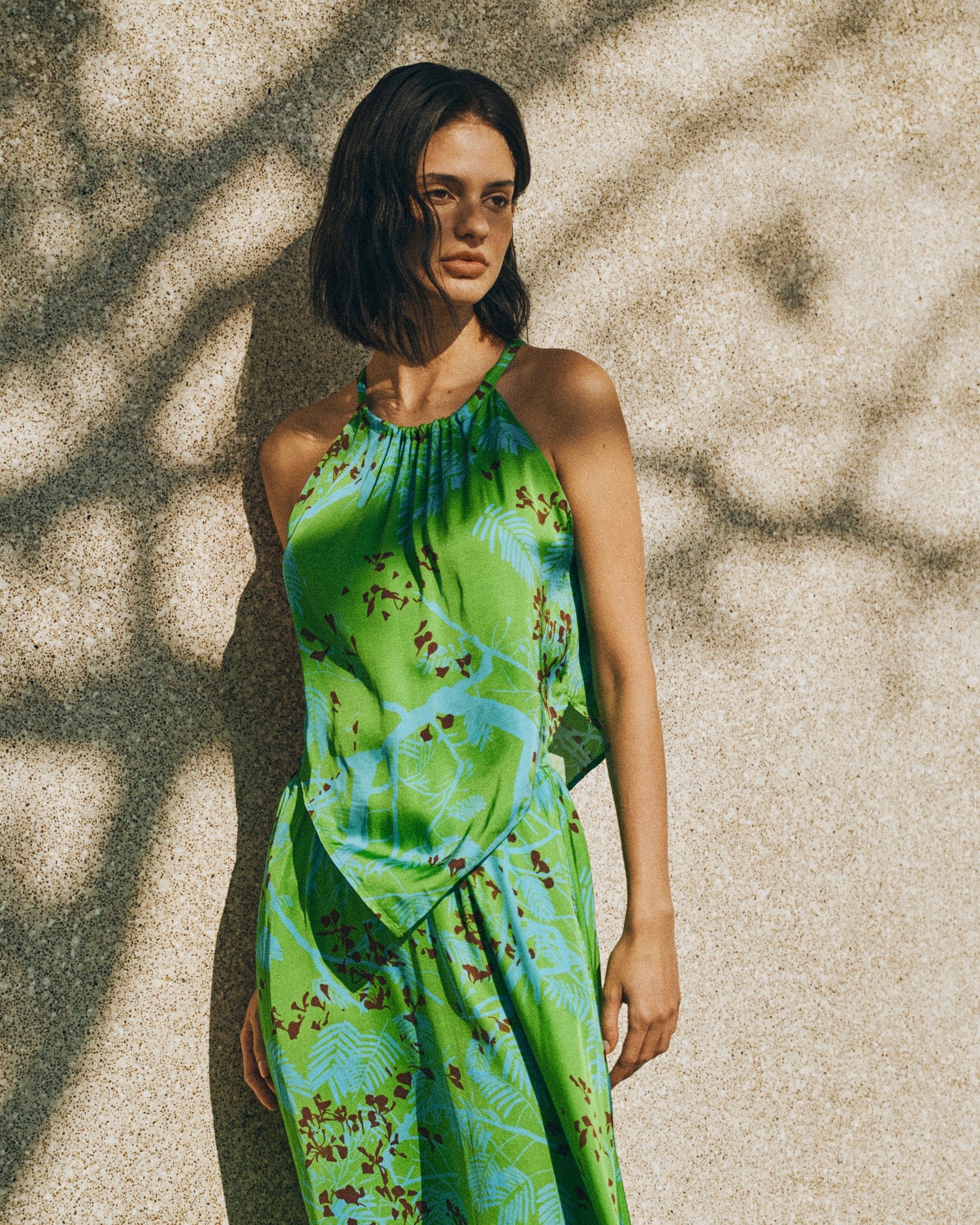 "Coco Dream" Halter Neck - Green - S - LOST PATTERN TOP