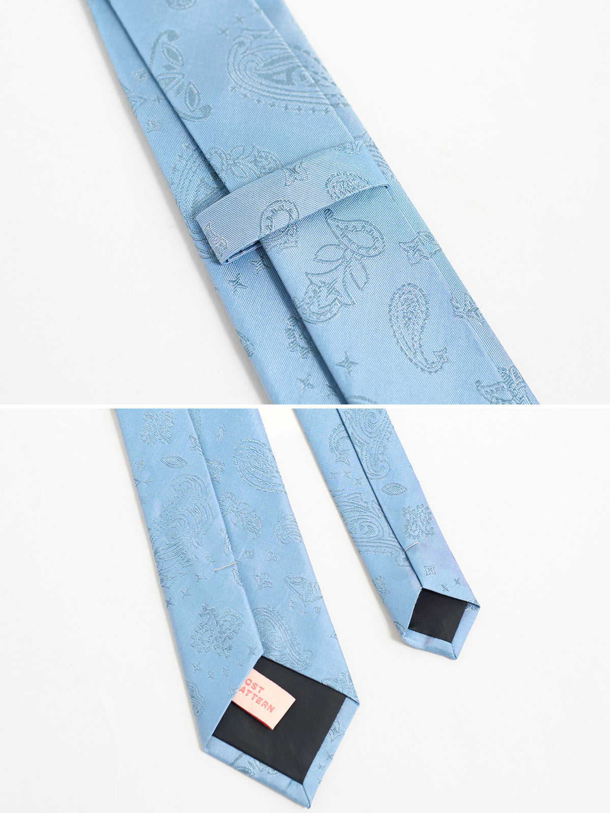 “Paisley" Silk Jacquard Tie - Sky Blue