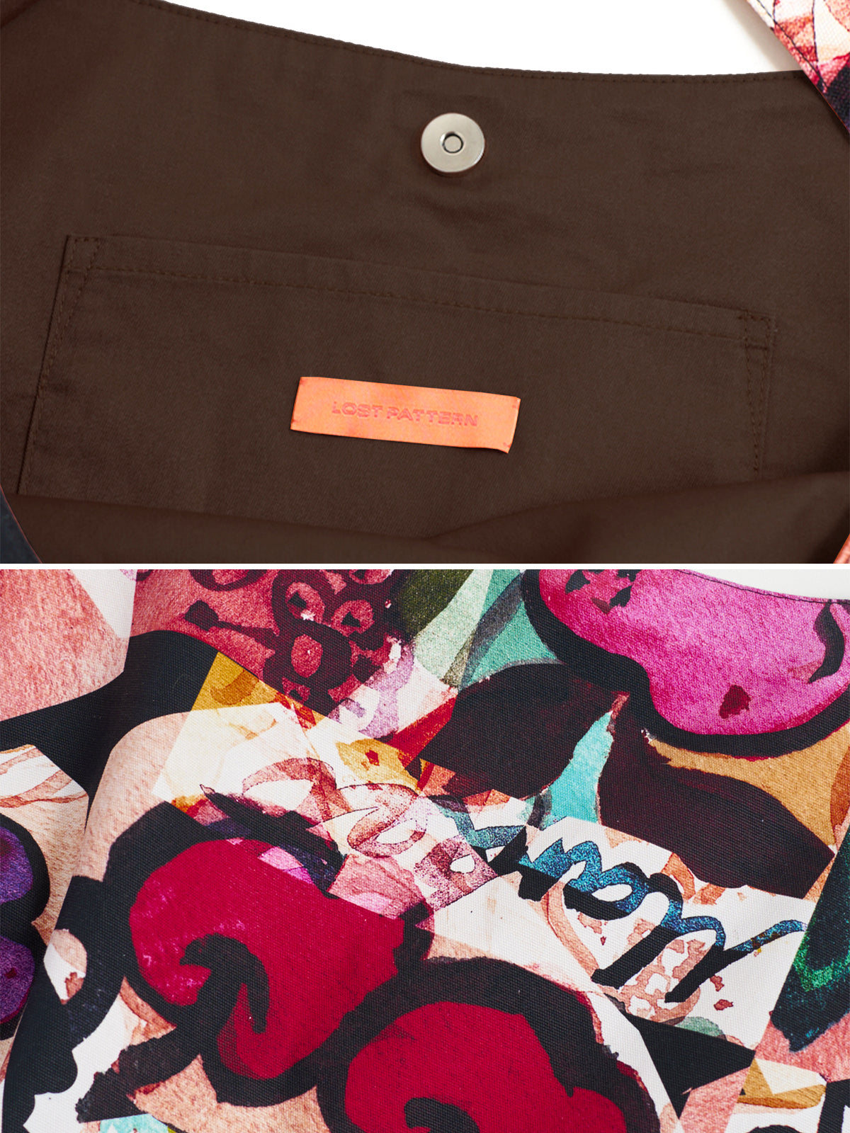 "Lost Cherries" Cotton Shoulder Bag