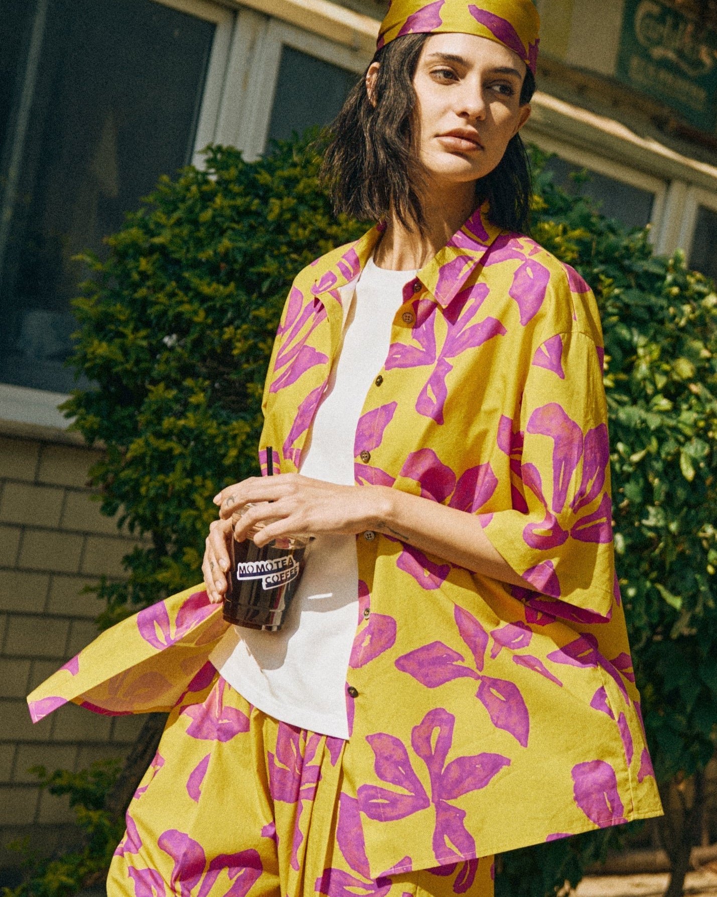 "Tropical Bliss" Oversized Hawaii Shirt - Golden Hour - S - LOST PATTERN Shirt