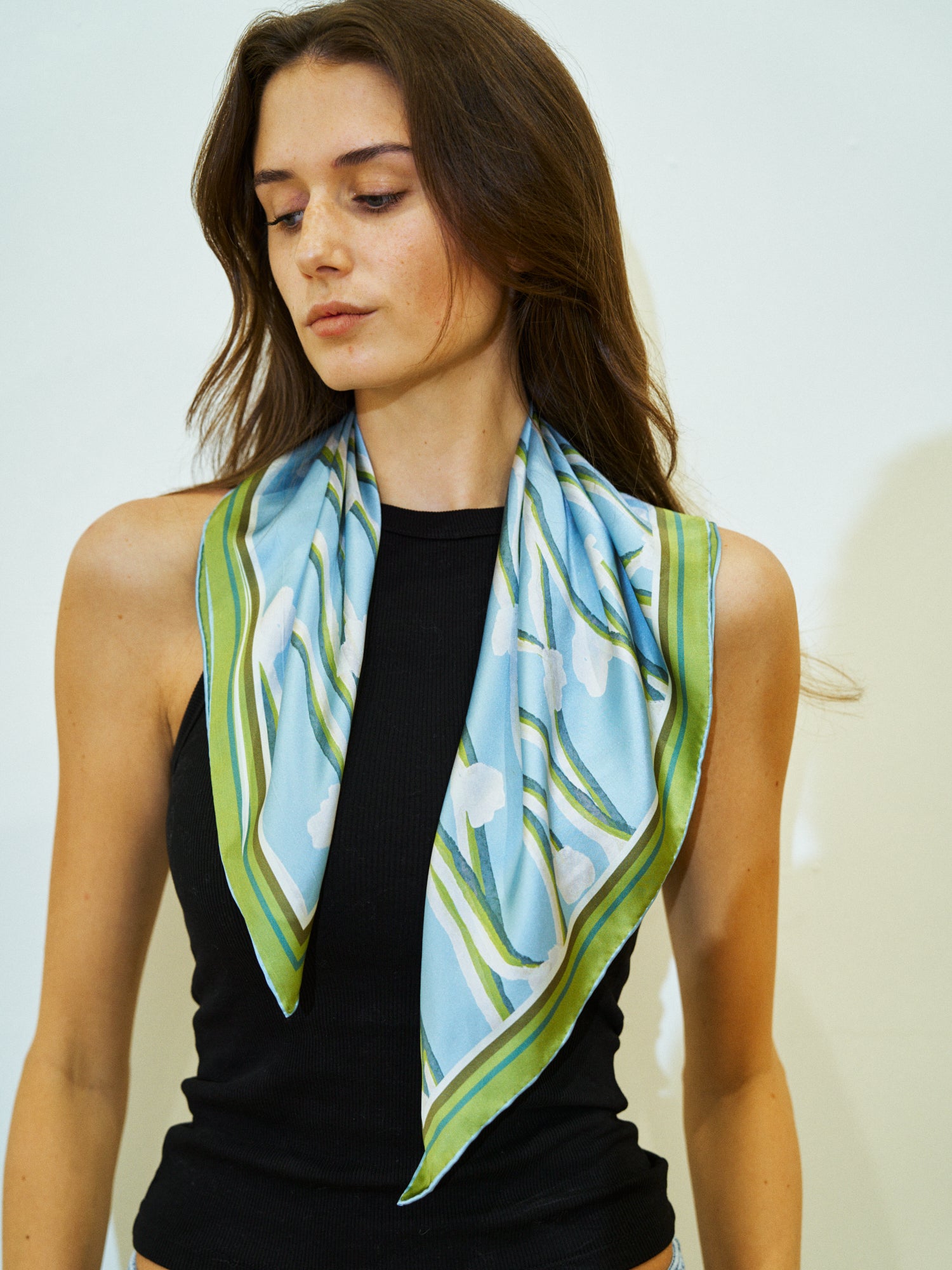 Lost Pattern x NYBG "Desert Lily" Silk Bandana Scarf