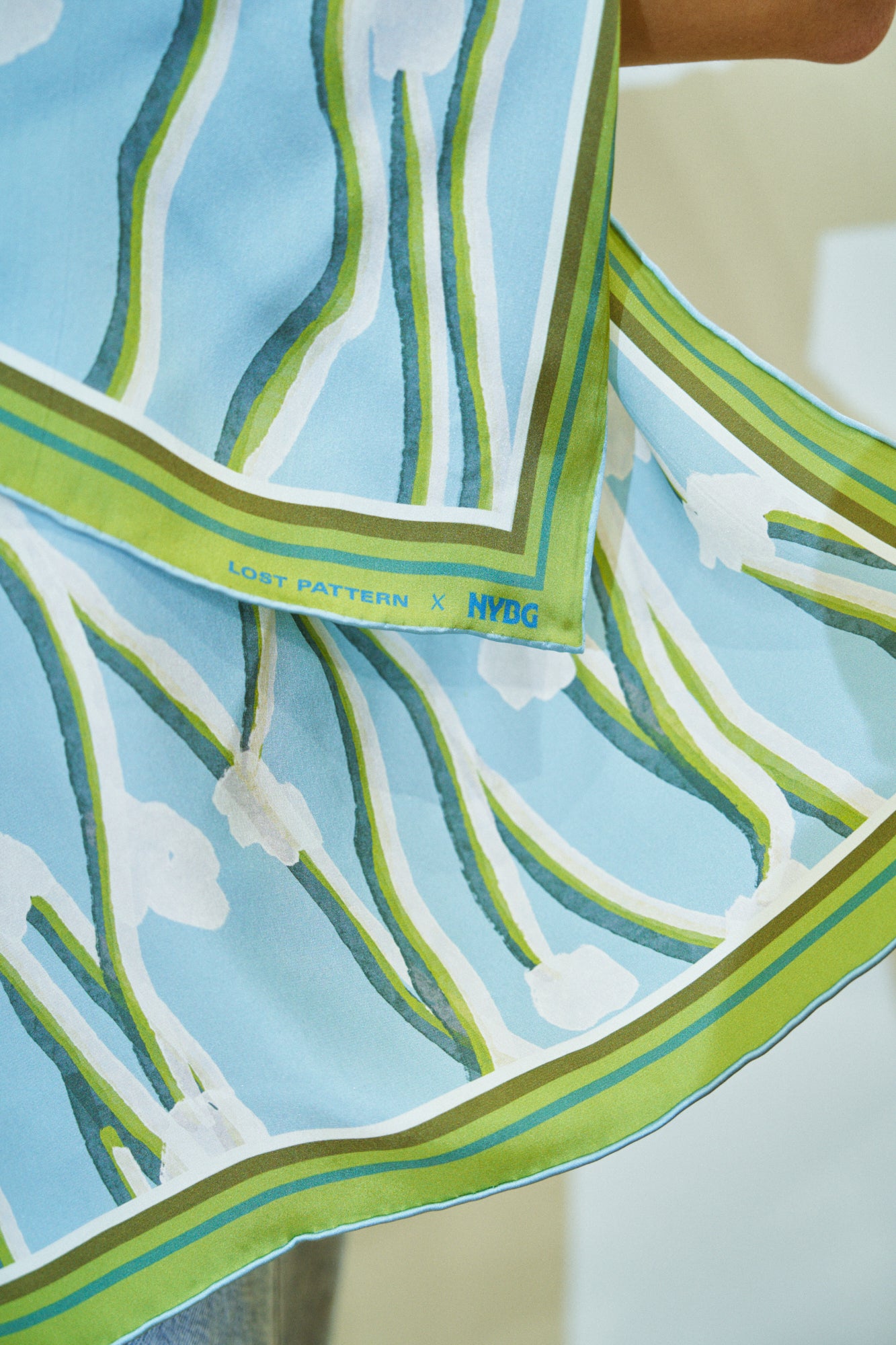 Lost Pattern x NYBG "Desert Lily" Silk Bandana Scarf