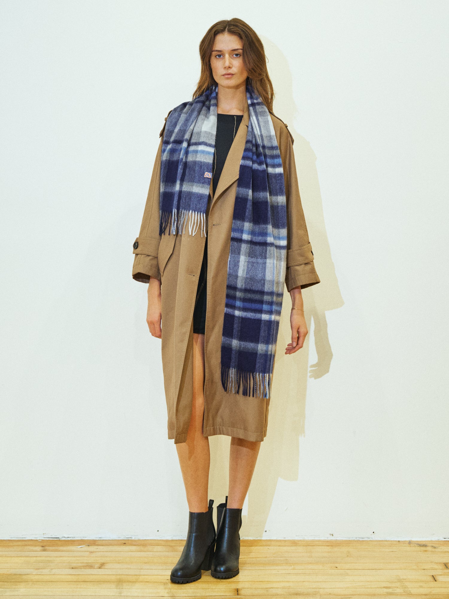 "Plaid" Cashmere Scarf - Green