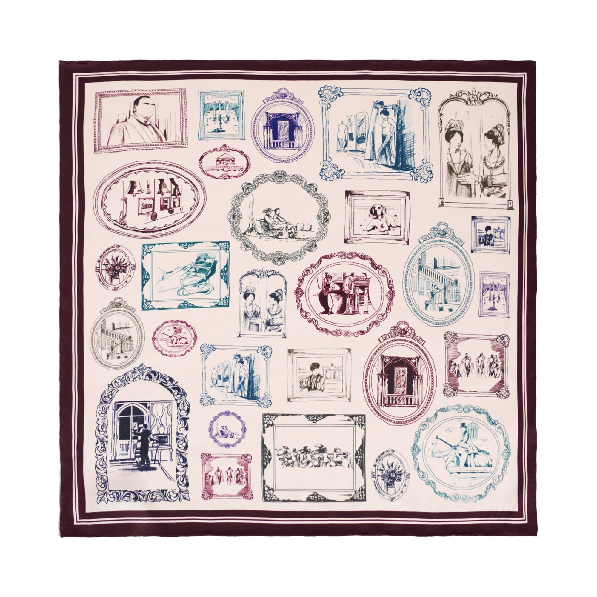 Downton Abbey: the Grand Finale x Lost Pattern Silk Scarf