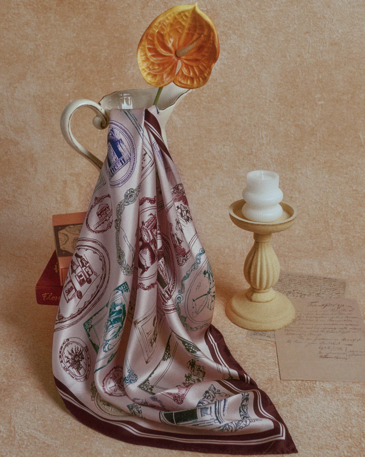 Downton Abbey: the Grand Finale x Lost Pattern Silk Scarf