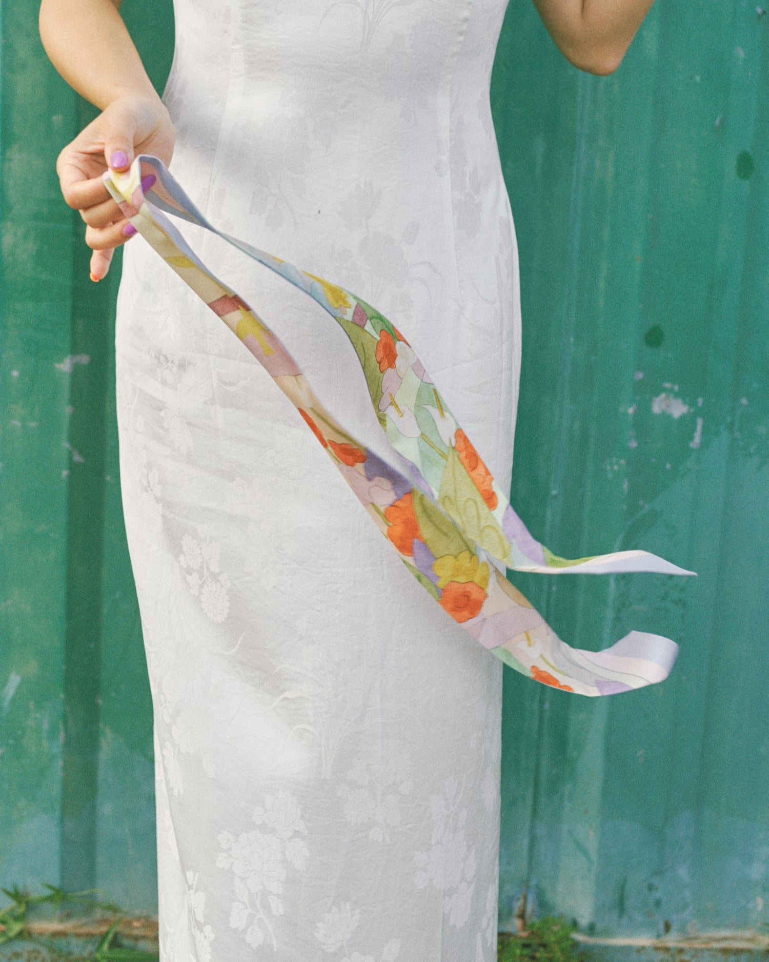 "I Am My Own Muse by Frida" Silk Twill Skinny Scarf