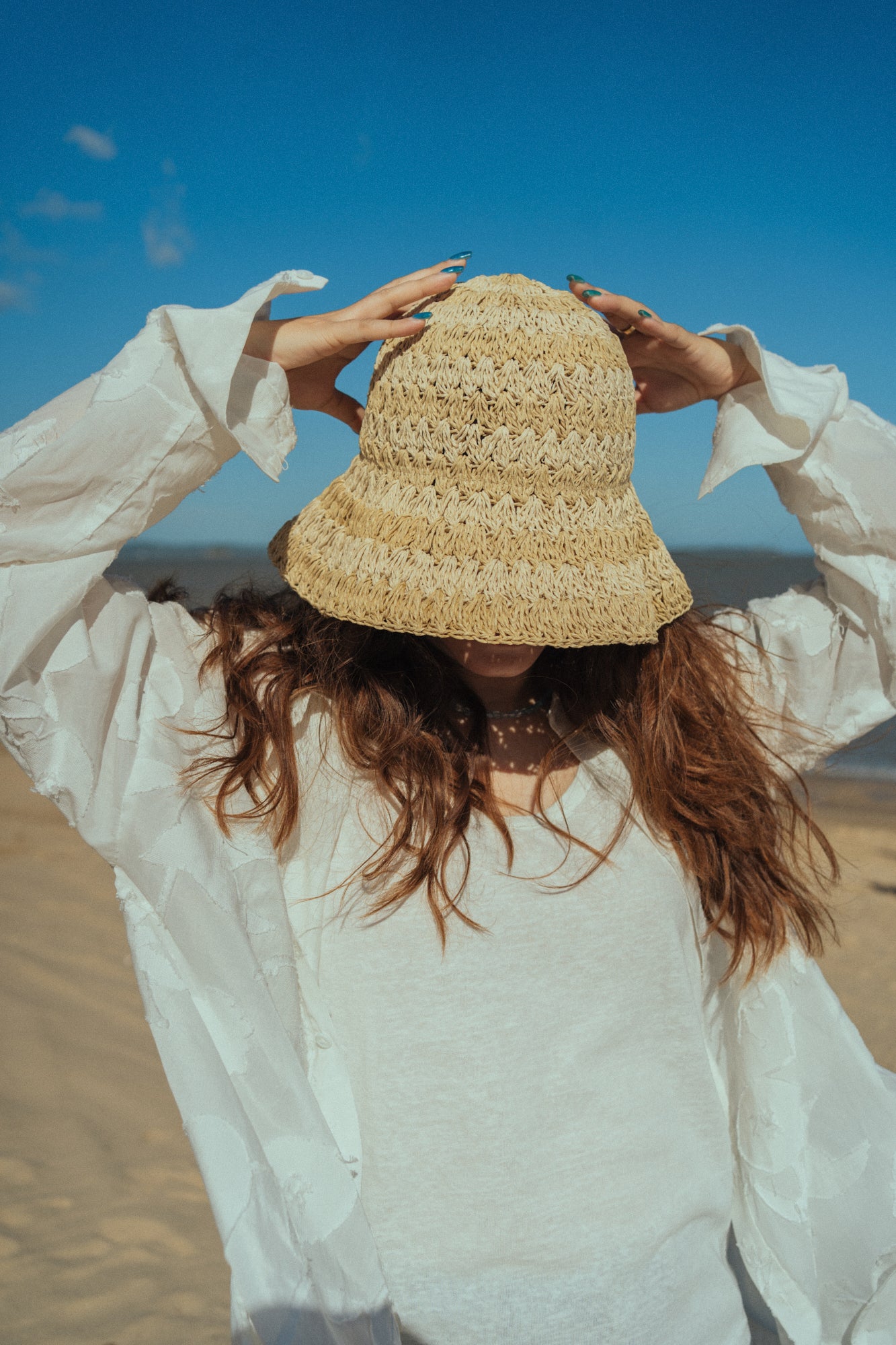 "Linea" Packable Straw Hat - Khaki