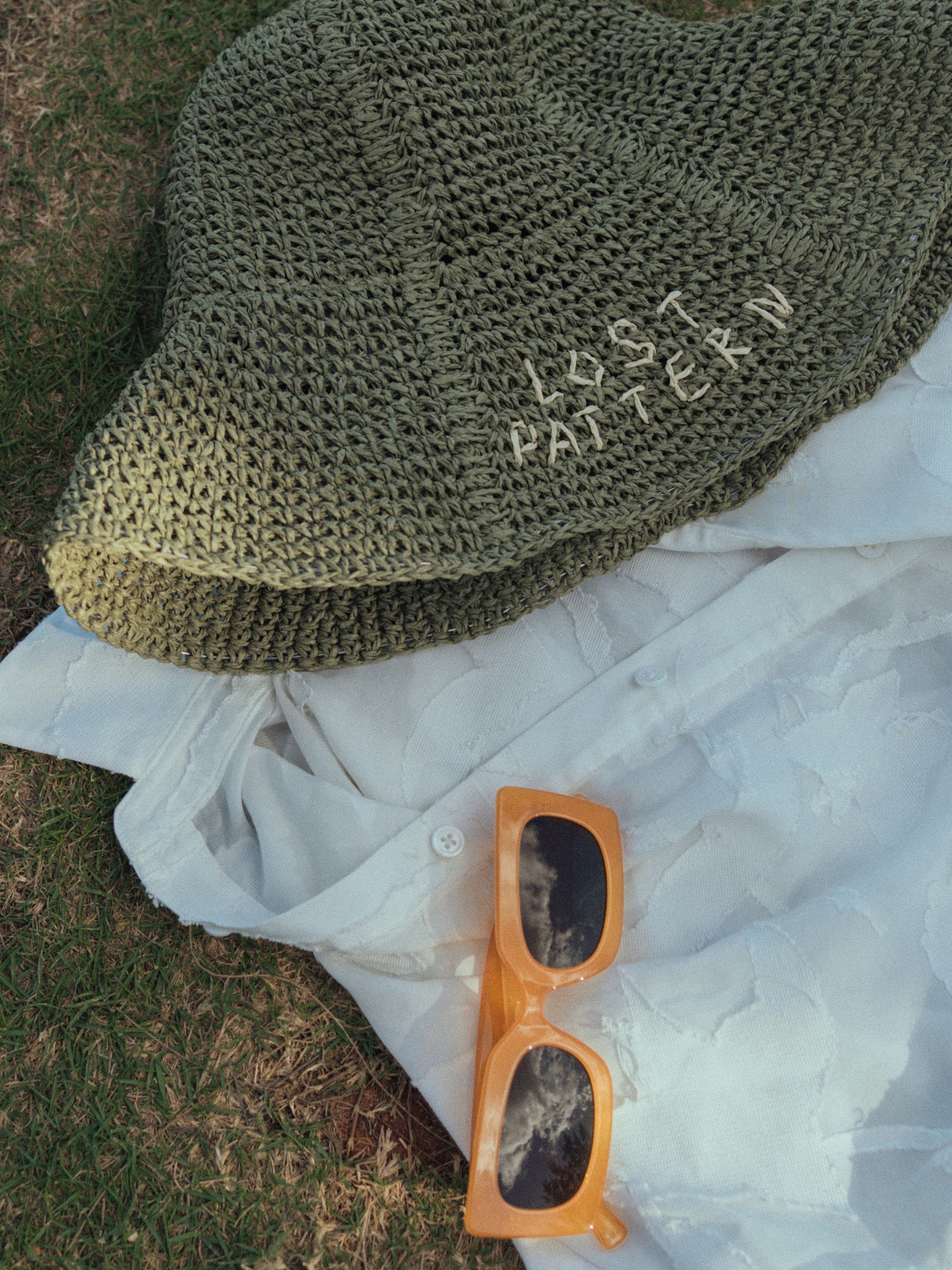 "Wanderlight" Packable Straw Hat - Green