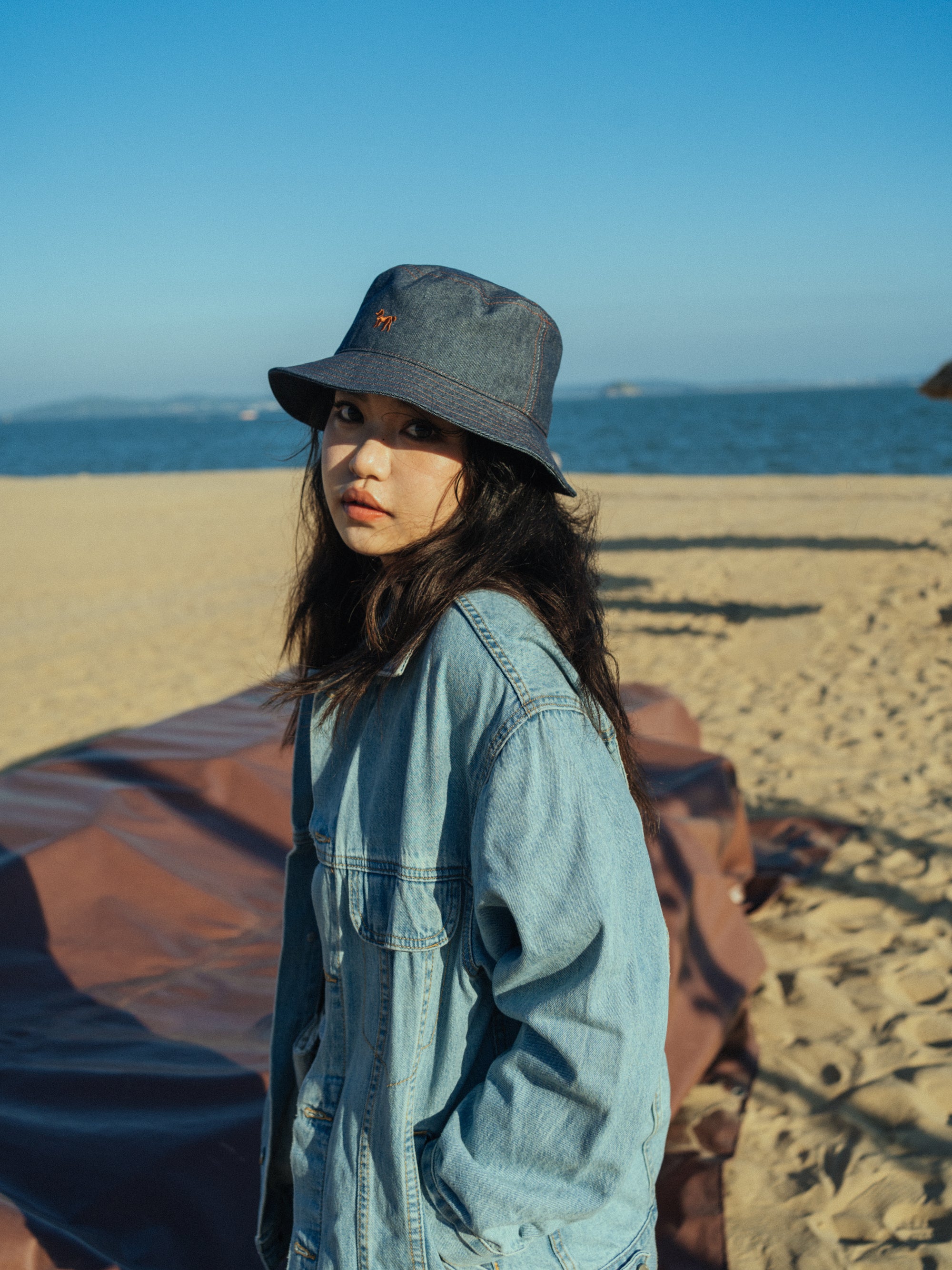 "Pan Pan” Vintage Denim Bucket Hat