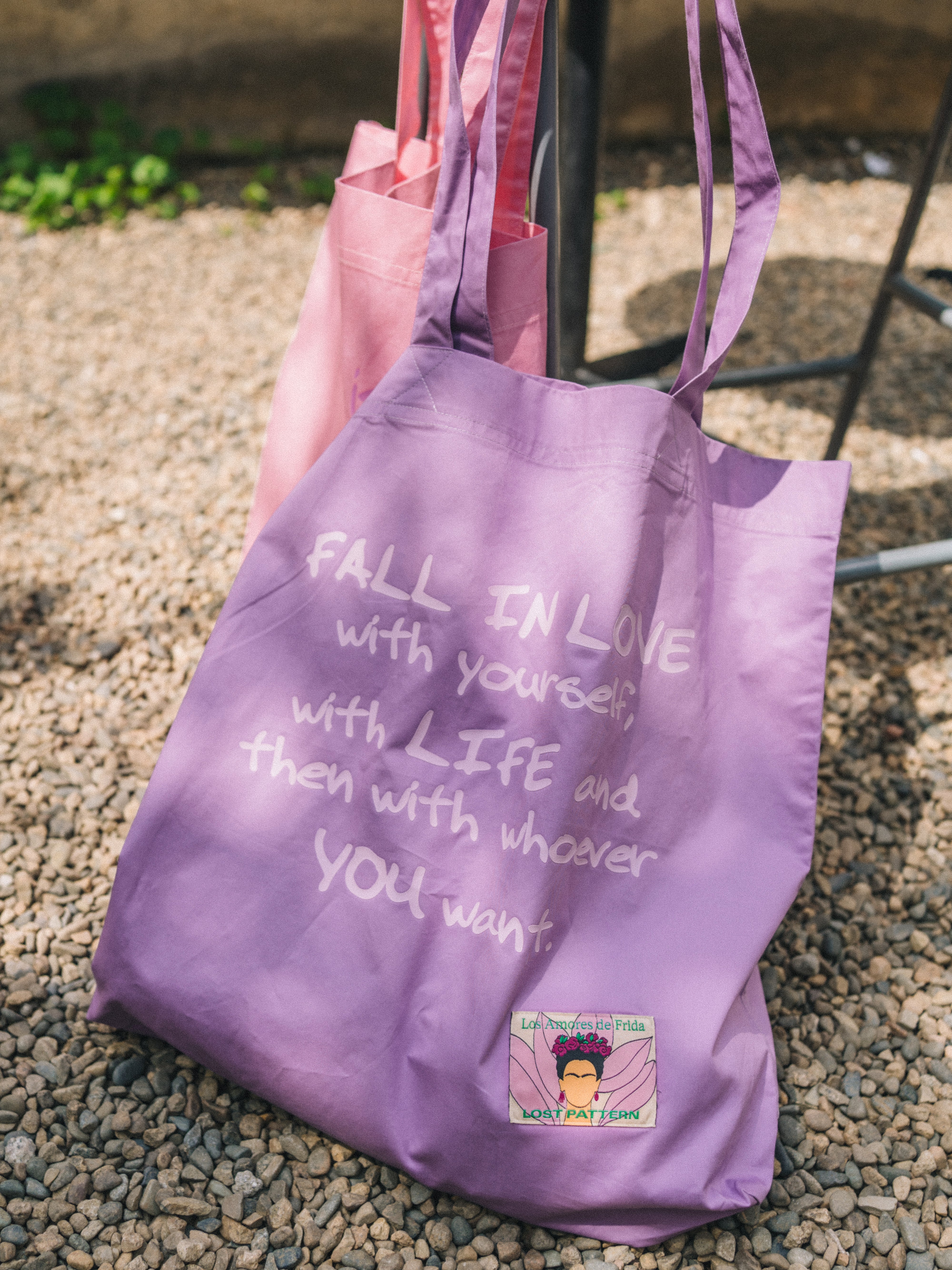 "The Voice of Frida" Cotton Tote Bag - Grape Purple