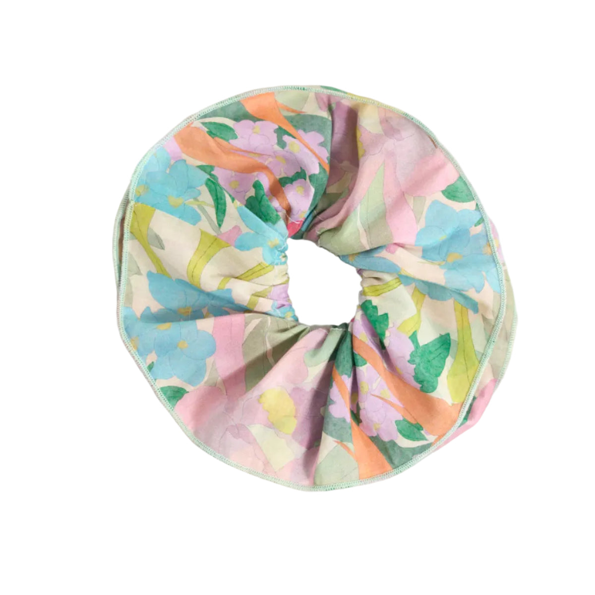 Lost Pattern x Free People "Cartagena" Silk-Cotton Scrunchie - Champagne